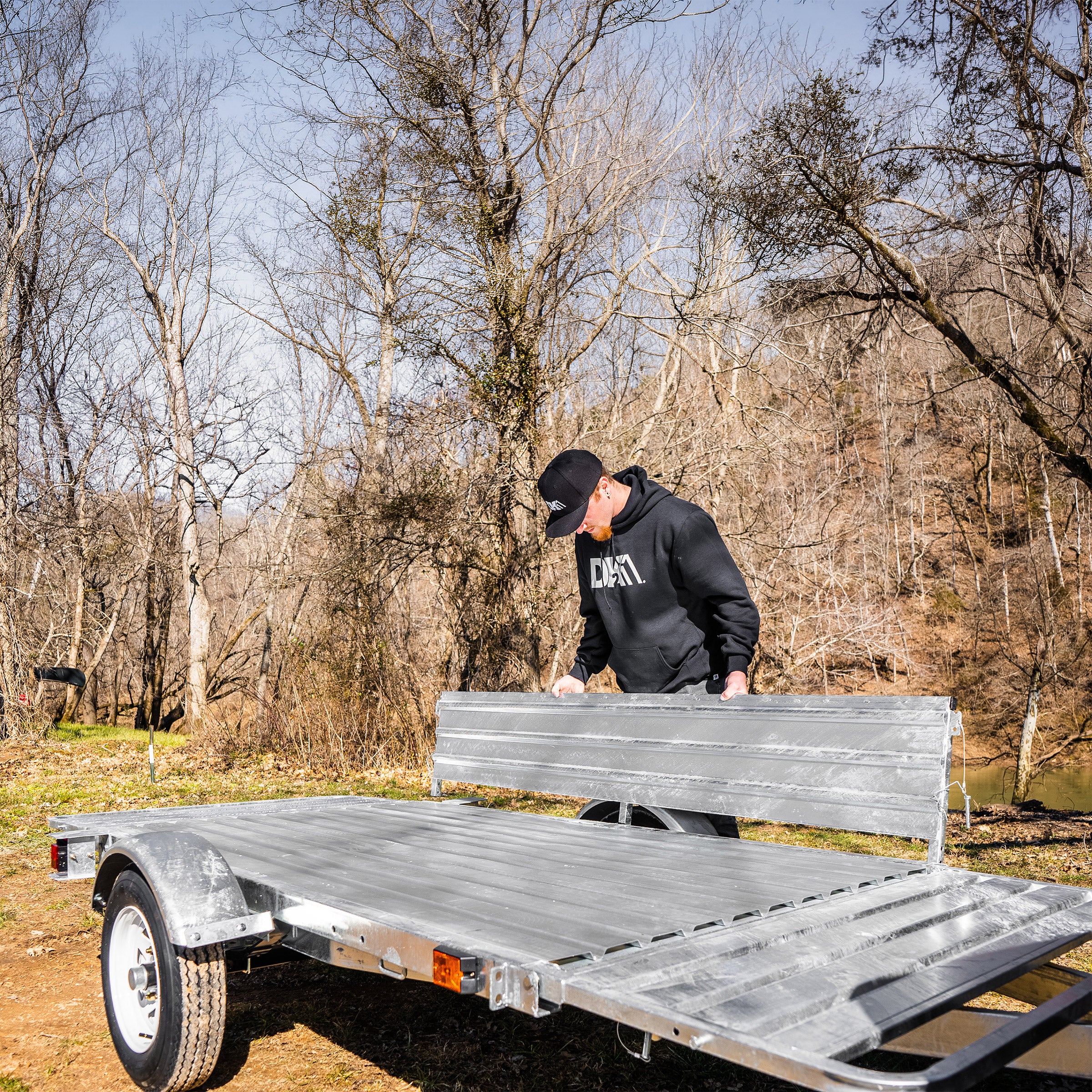 DK2 by Marlon 4.5 ft. x 7.5 ft. Single Axle Galvanized Multi-Utility Steel Trailer Kit