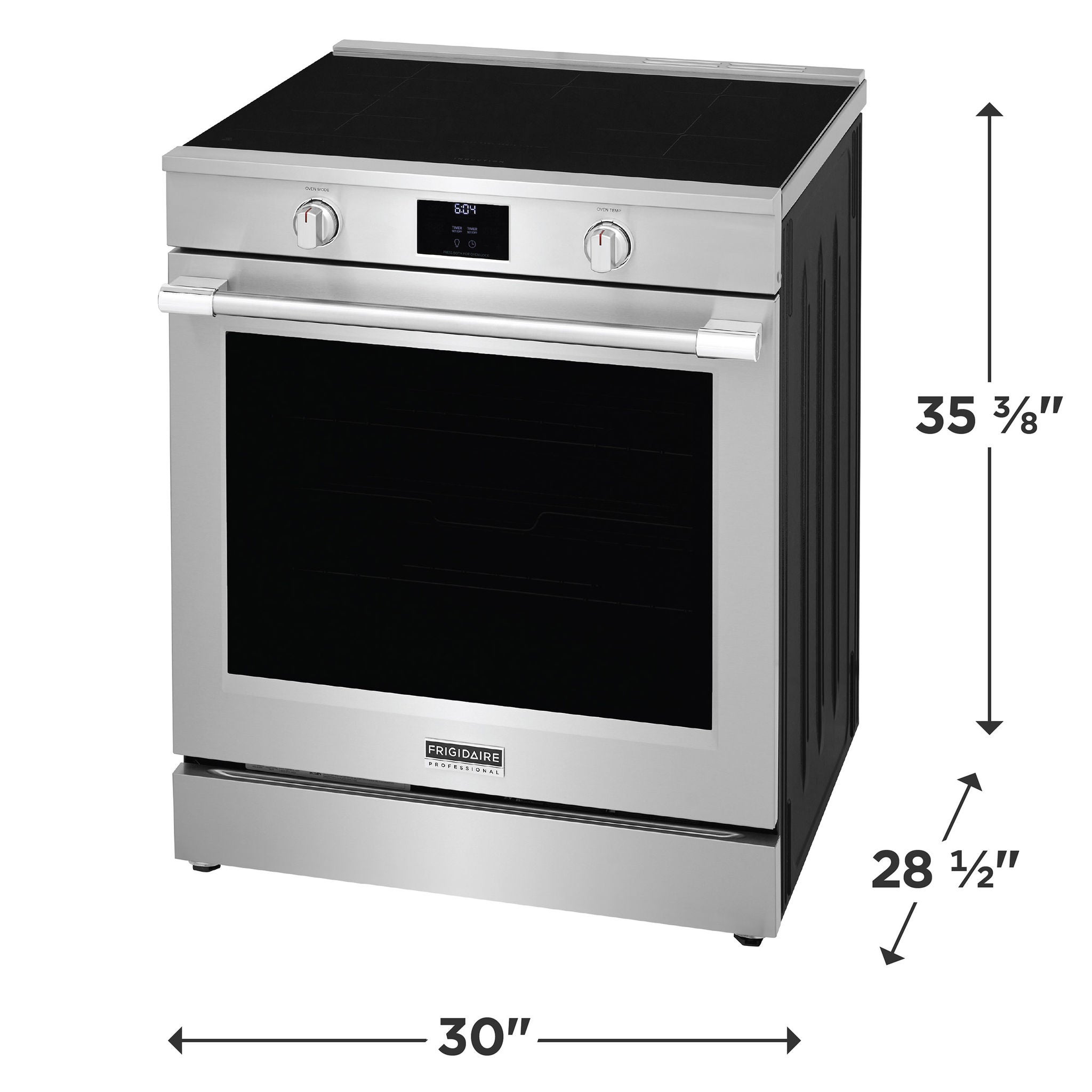 Frigidaire Professional 30” 6.2 cu. ft. Induction Range with No Preheat