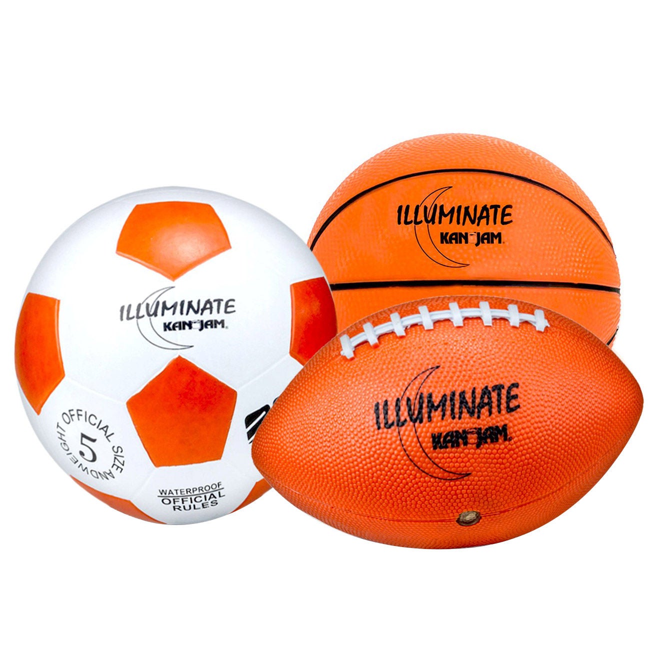 Kan Jam Illuminate Ultra Bright LED Sport Ball Bundle Pack