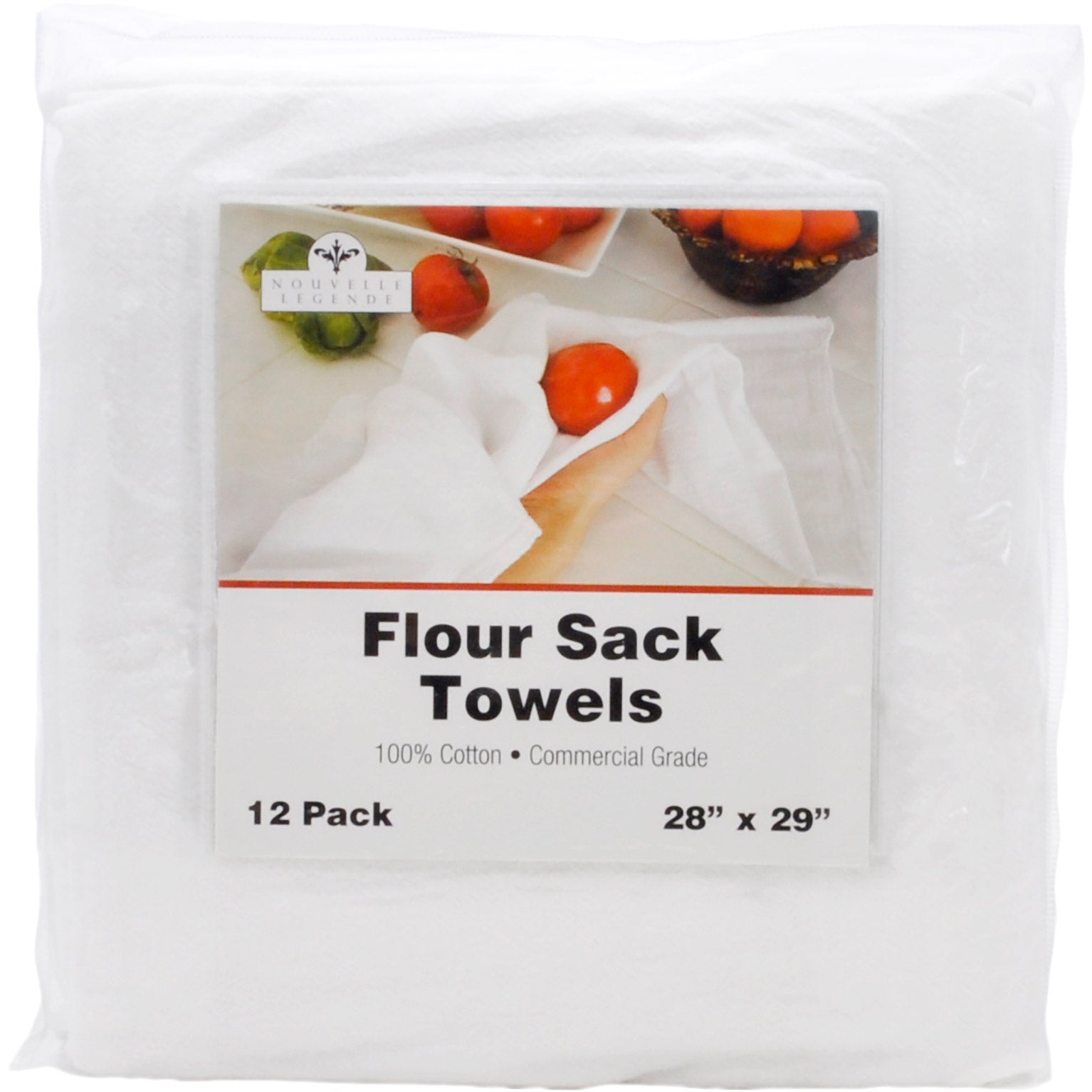 Nouvelle Legende Flour Sack Towels, 12-pack