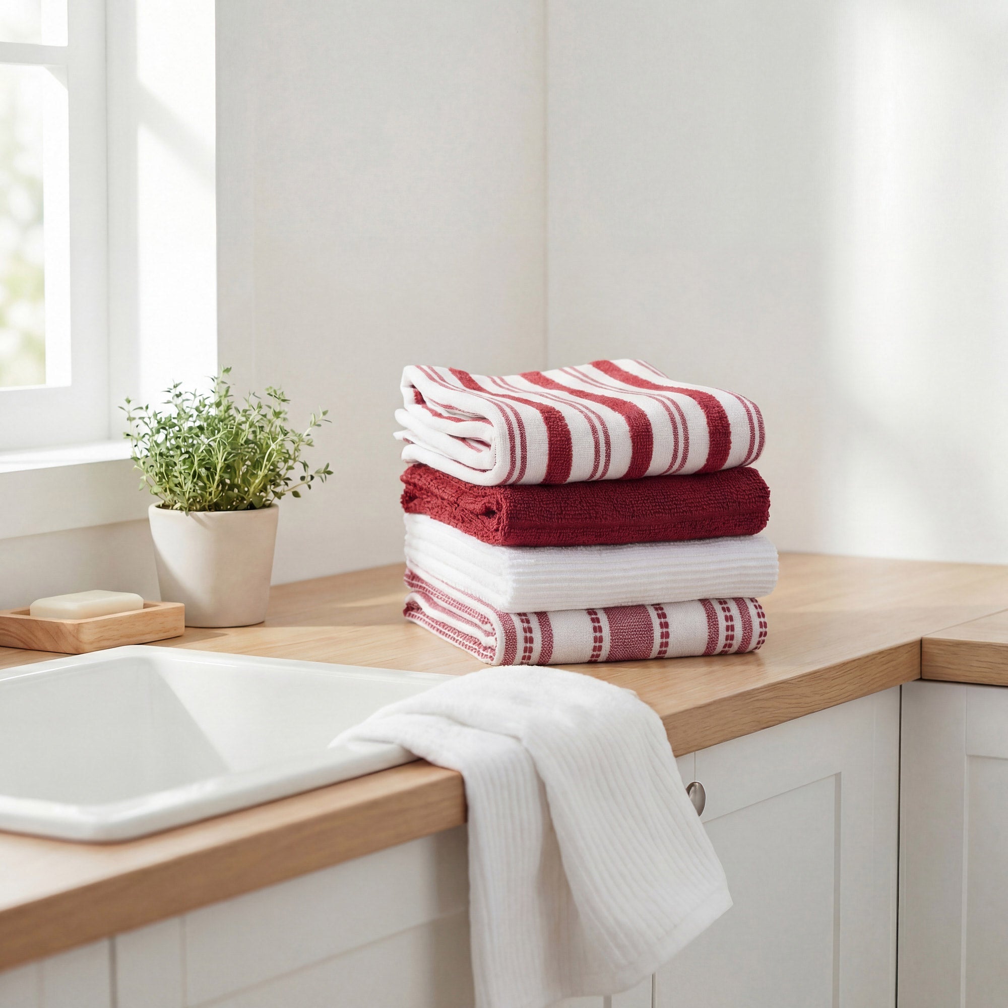Terry Kitchen Towels, 8-pack