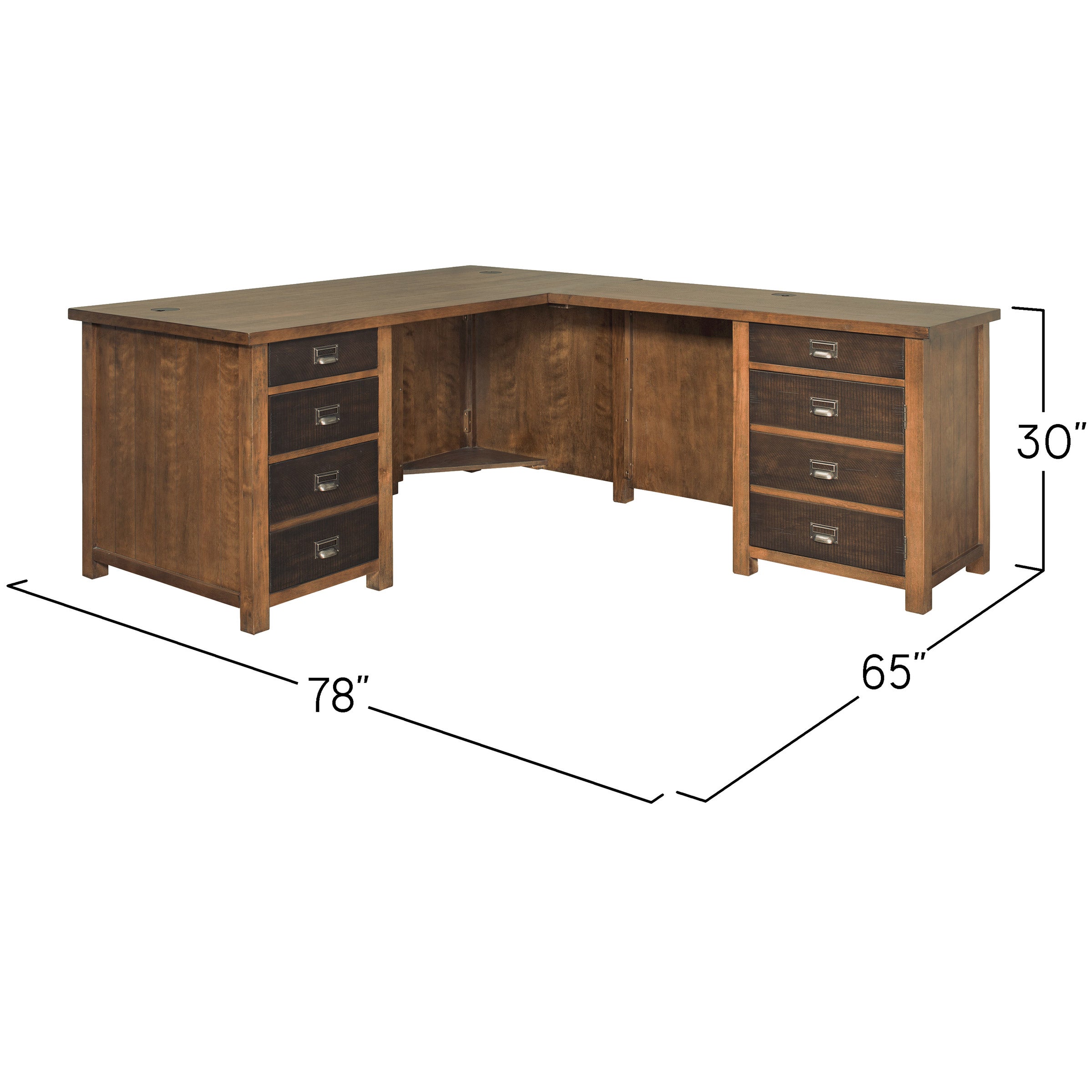 Hester 5-piece Office Set with L Desk