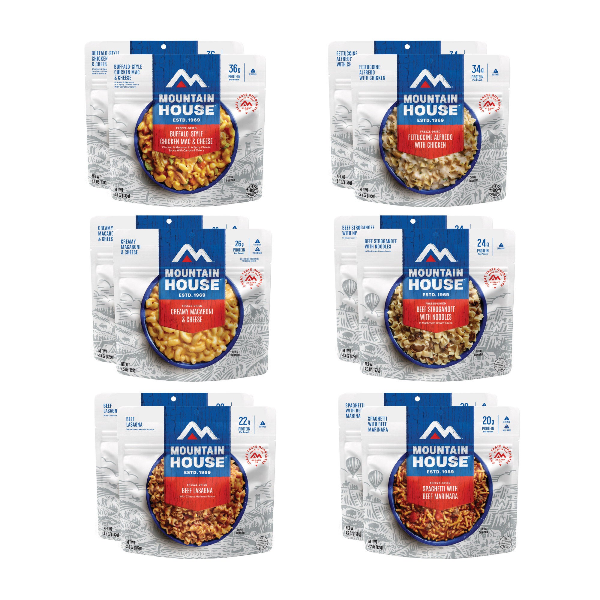 Mountain House Pasta Lovers Kit, 12 Pouches (24 Total Servings)
