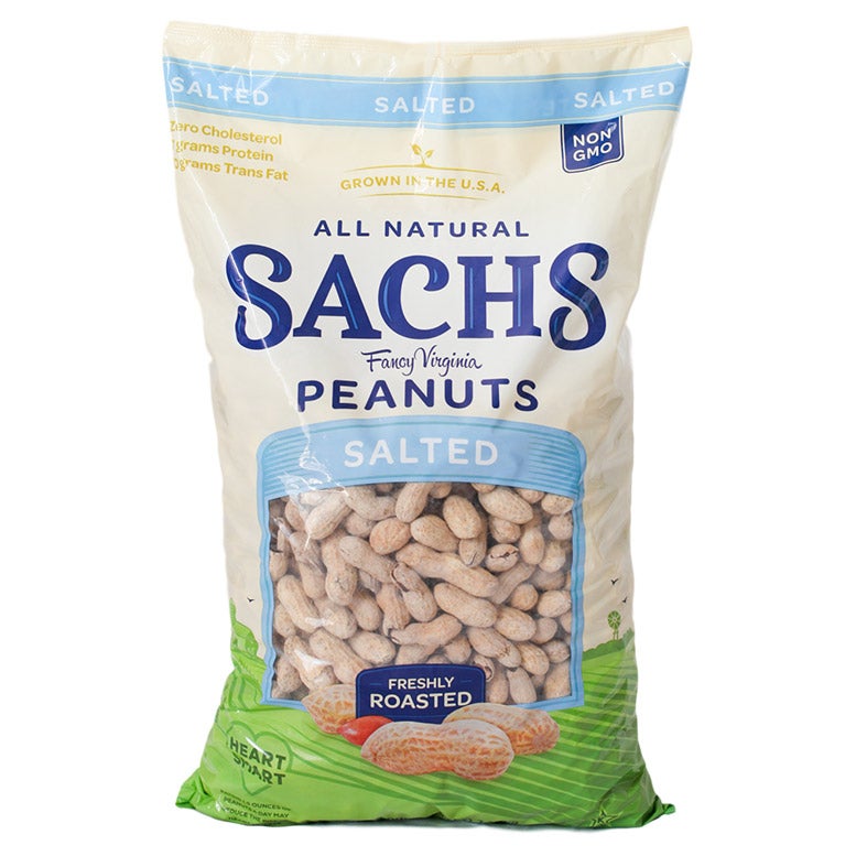 Sachs Fancy Virgina In-Shell Peanuts, Salted, 80 oz