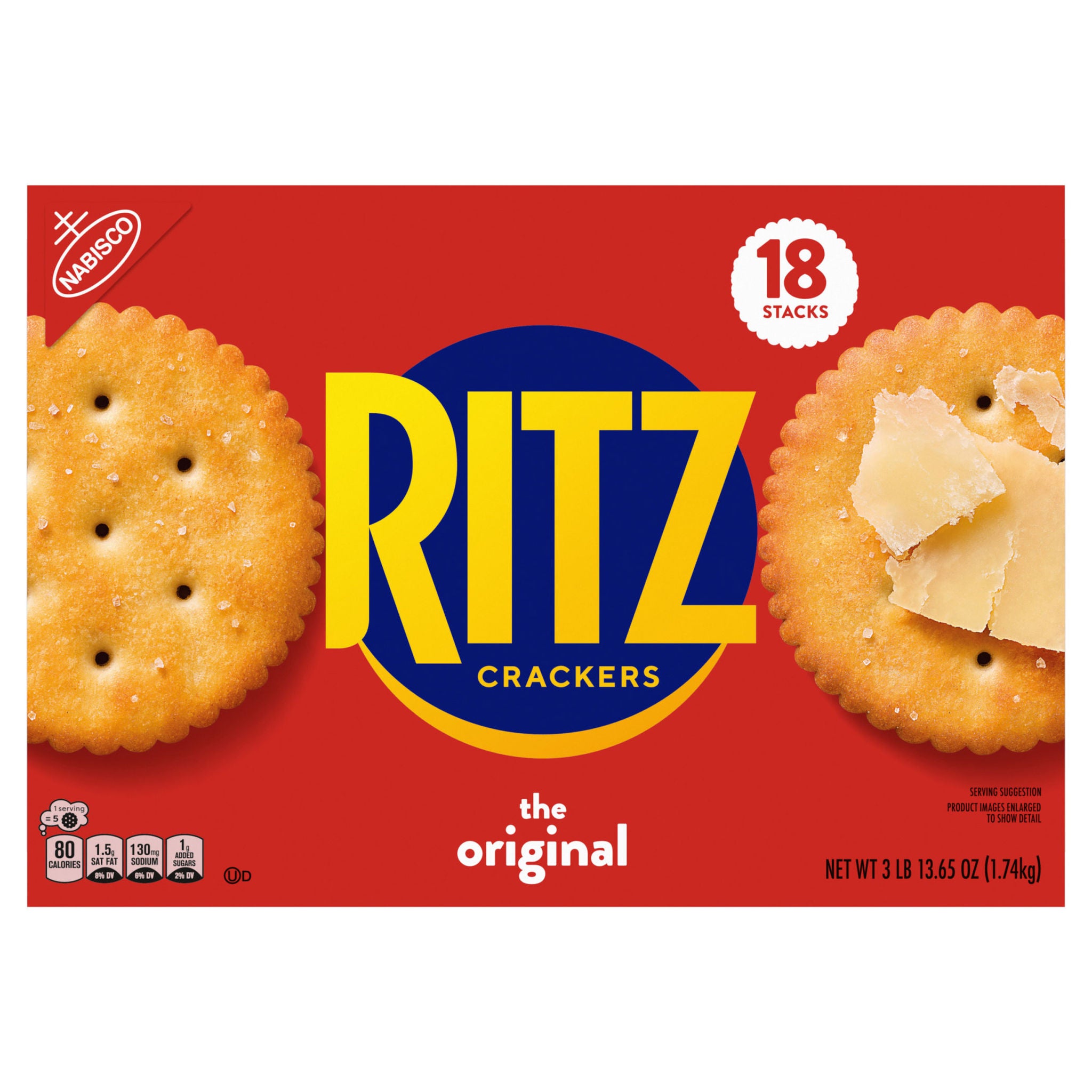 RITZ Crackers, Original, 61.65 oz, 18-count