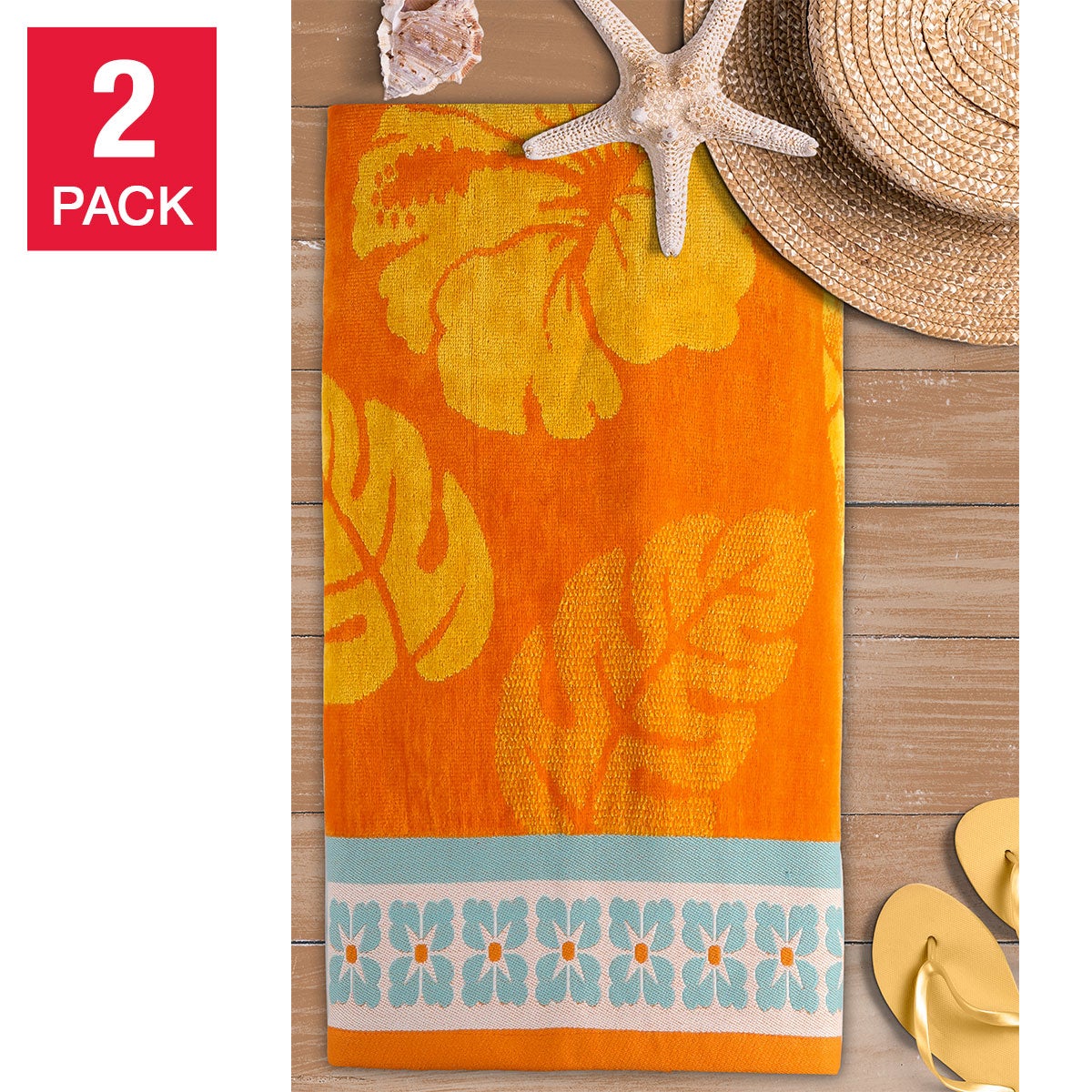Trident Beach Towel, 2-pack