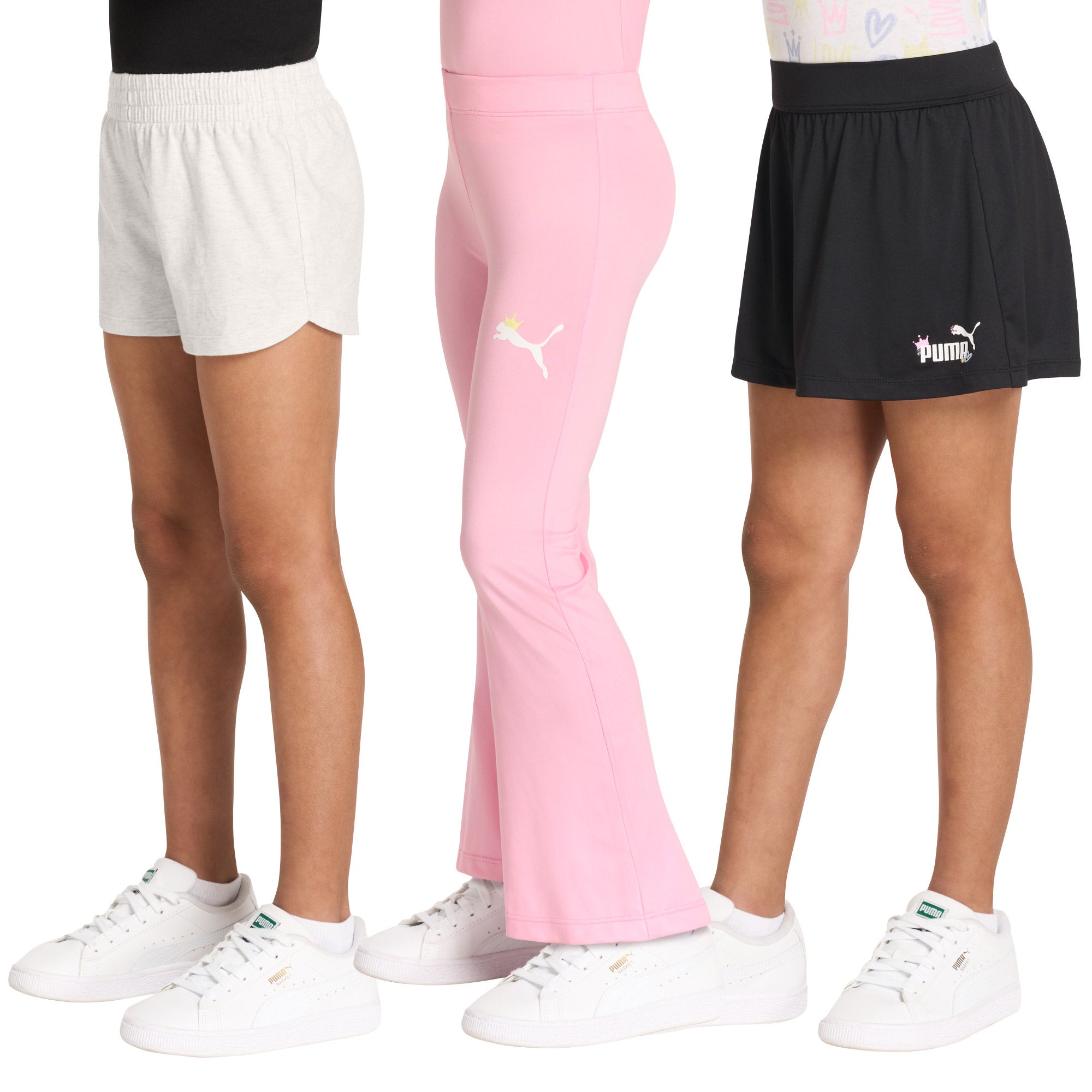 Puma Kids' 3-pack Skort, Short & Flare Legging