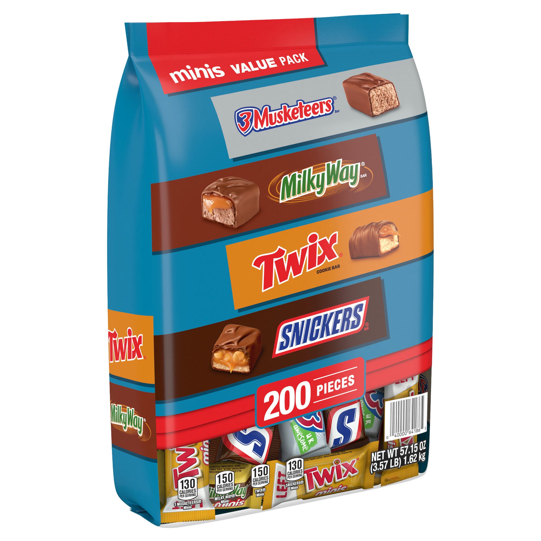 Mars Minis Chocolate Candy, Variety Pack, 200-count