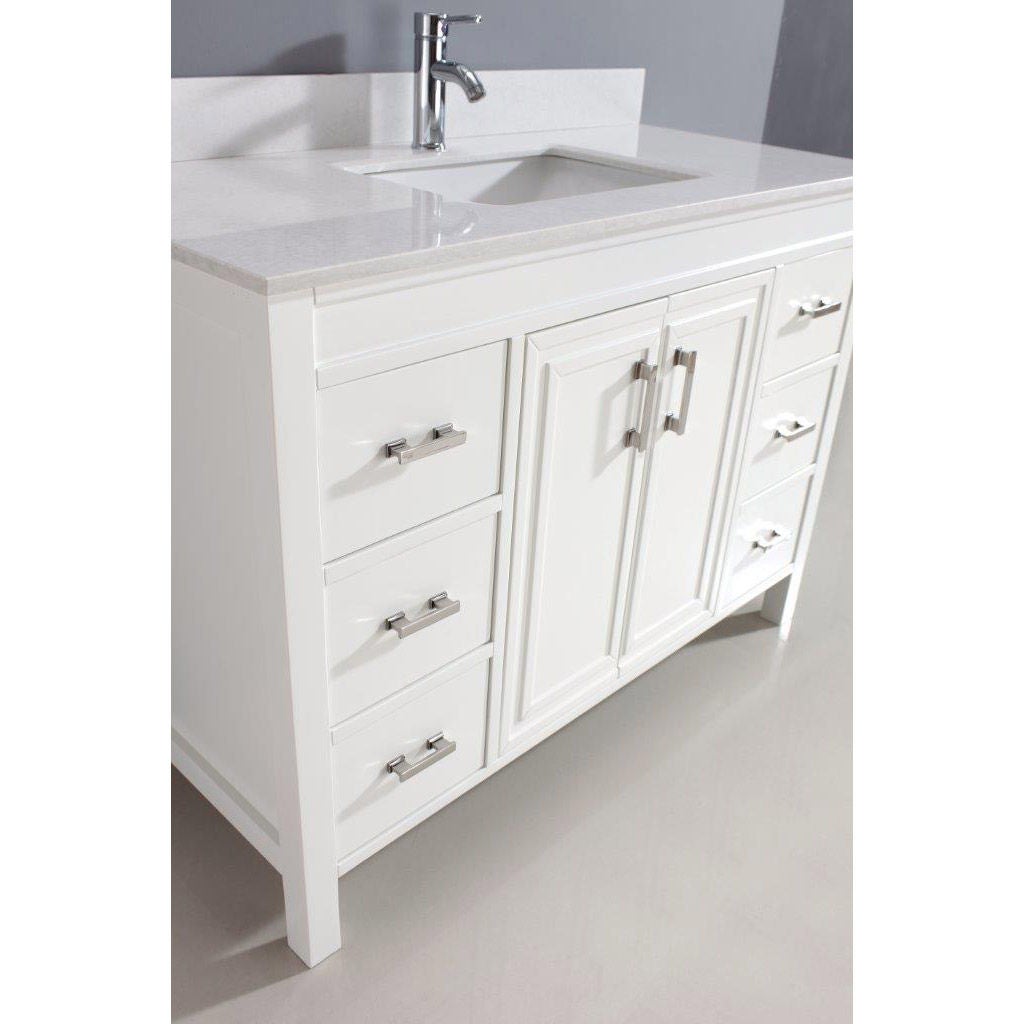 Corniche 48" White Vanity by Studio Bathe