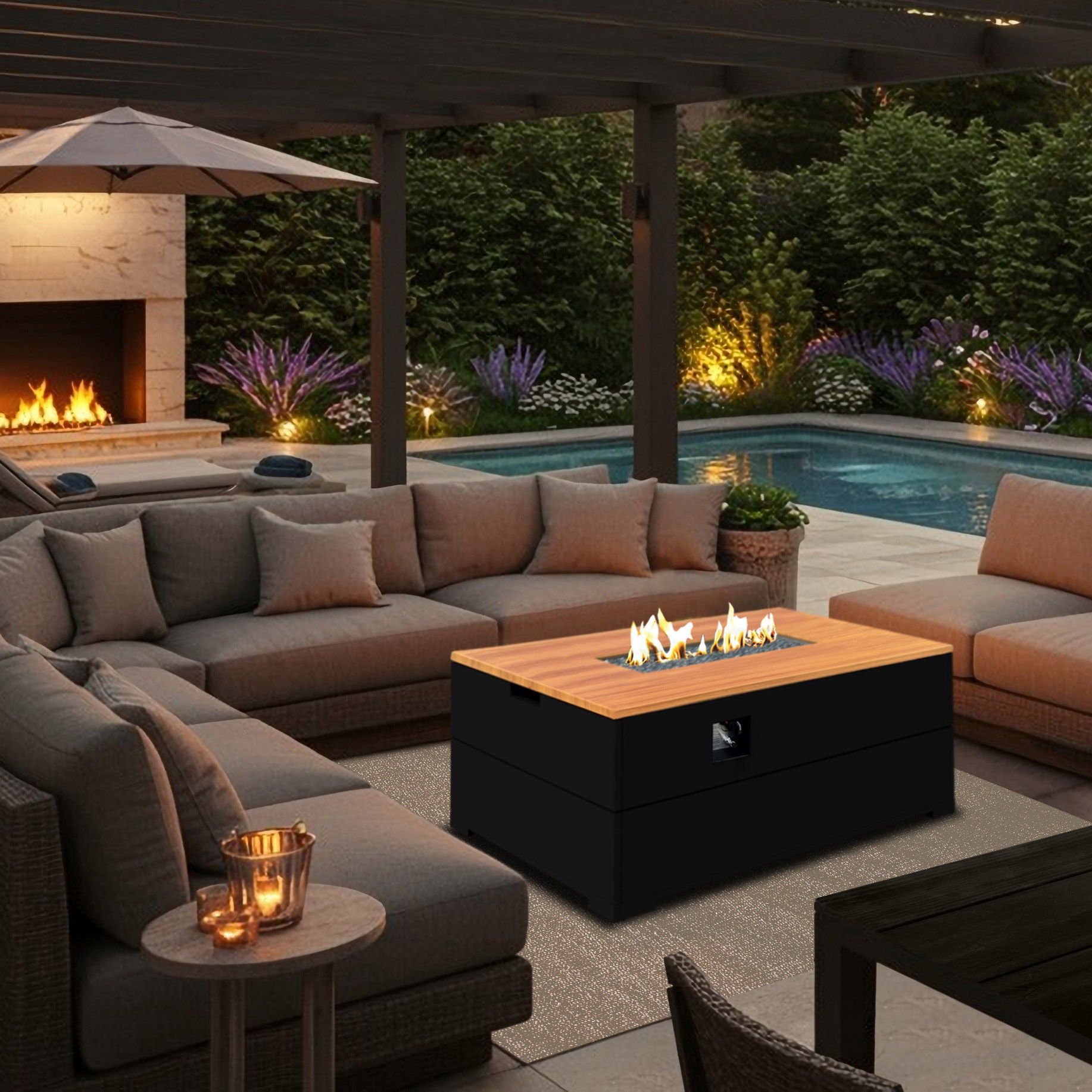 Sunbeam Brava Aluminum Fire Table