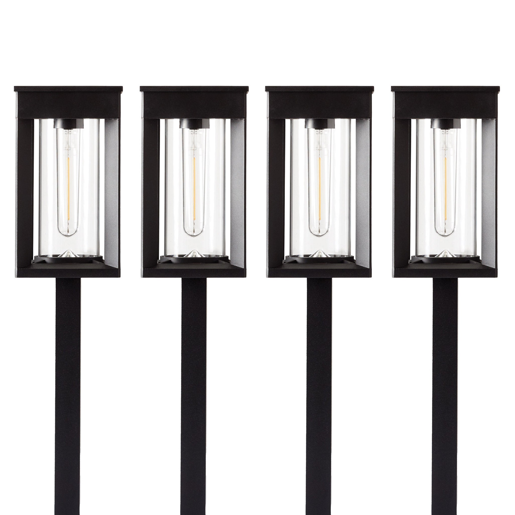GTX Solar LED Pathway Lights, 4-pack