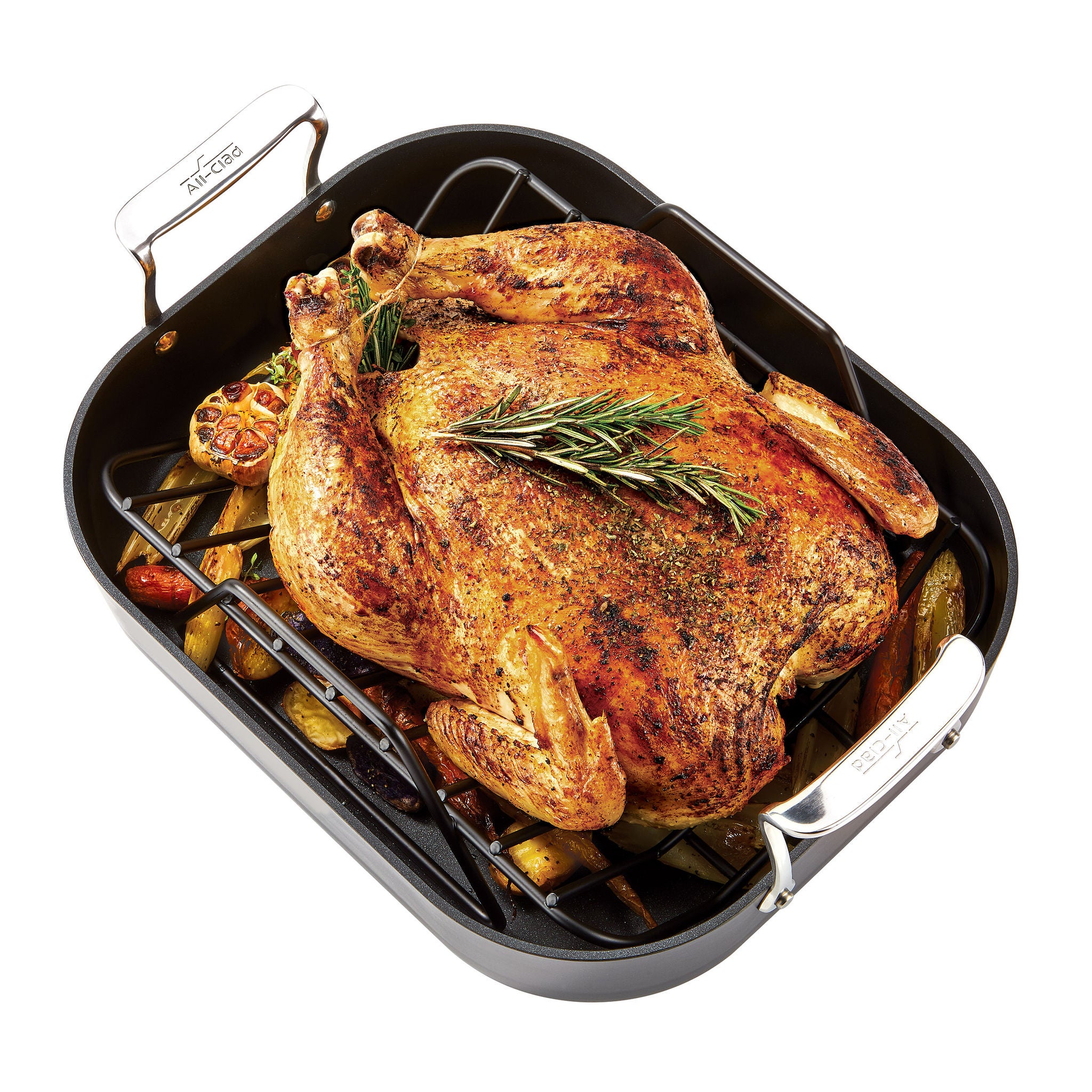 All-Clad Hard Anodized Nonstick Roaster with Rack