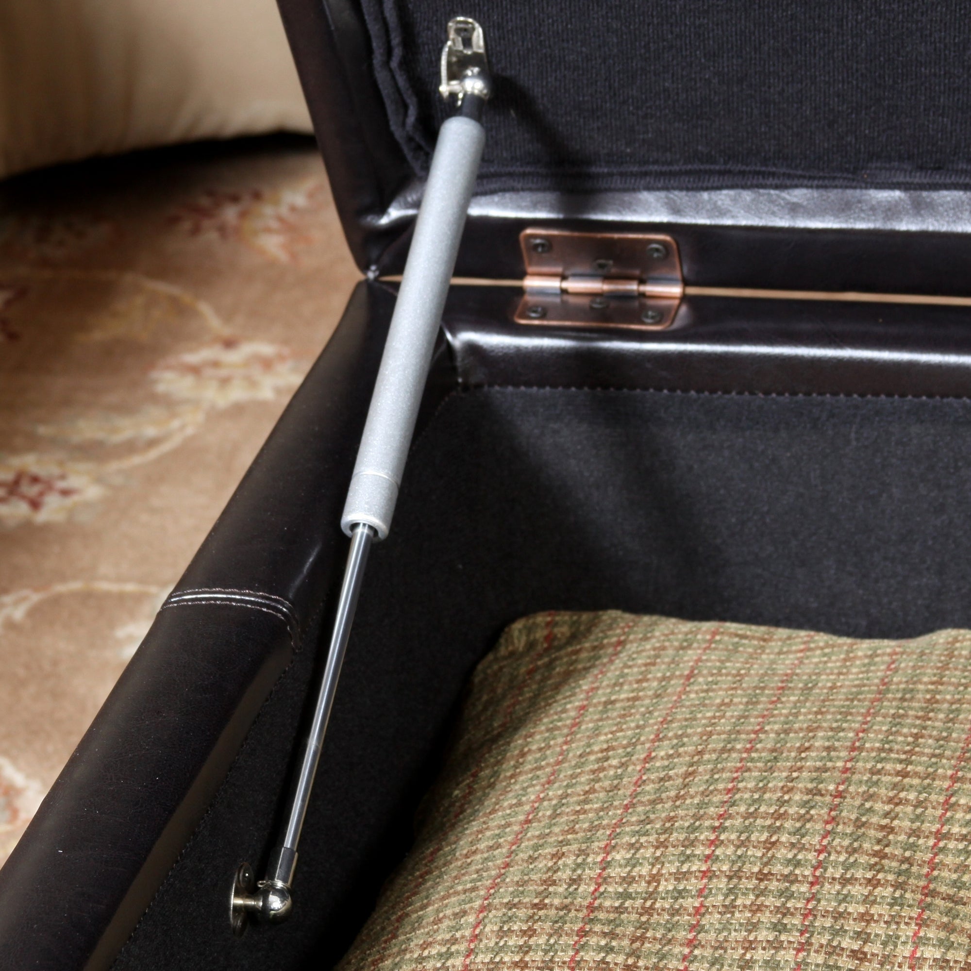 Canyons Bonded Leather Storage Ottoman