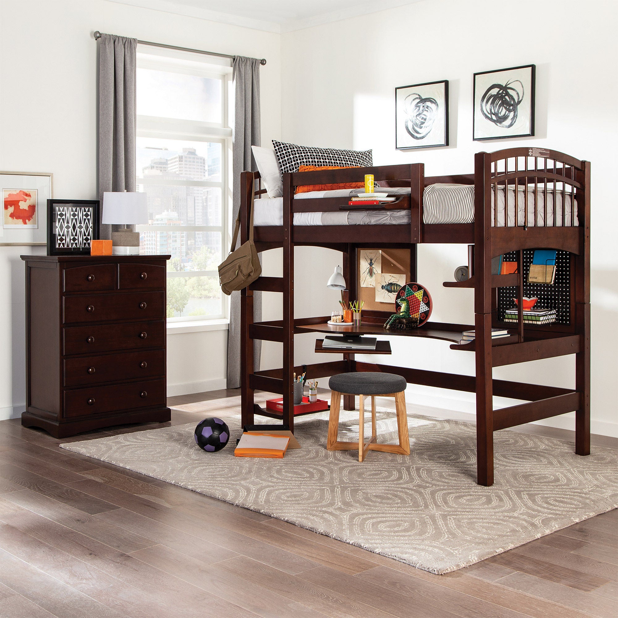 Mckenzie 2-piece Twin Study Loft Bedroom Set
