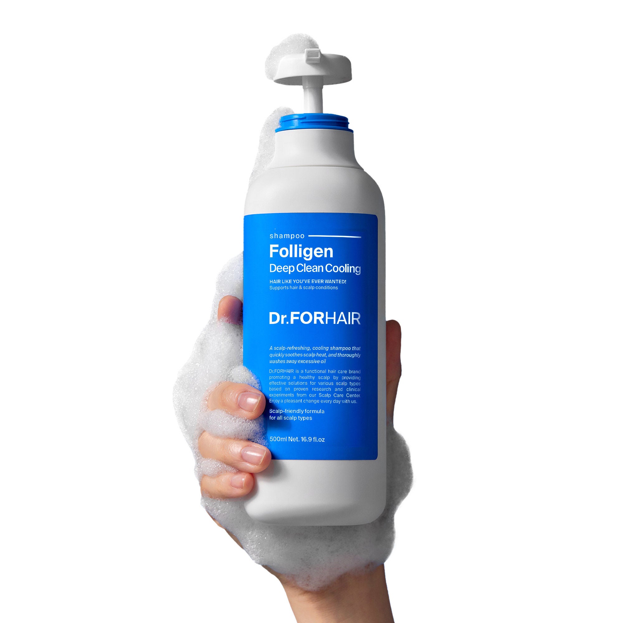 Dr.FORHAIR Folligen Deep Clean Cooling Shampoo, 16.9 fl oz, 2-pack