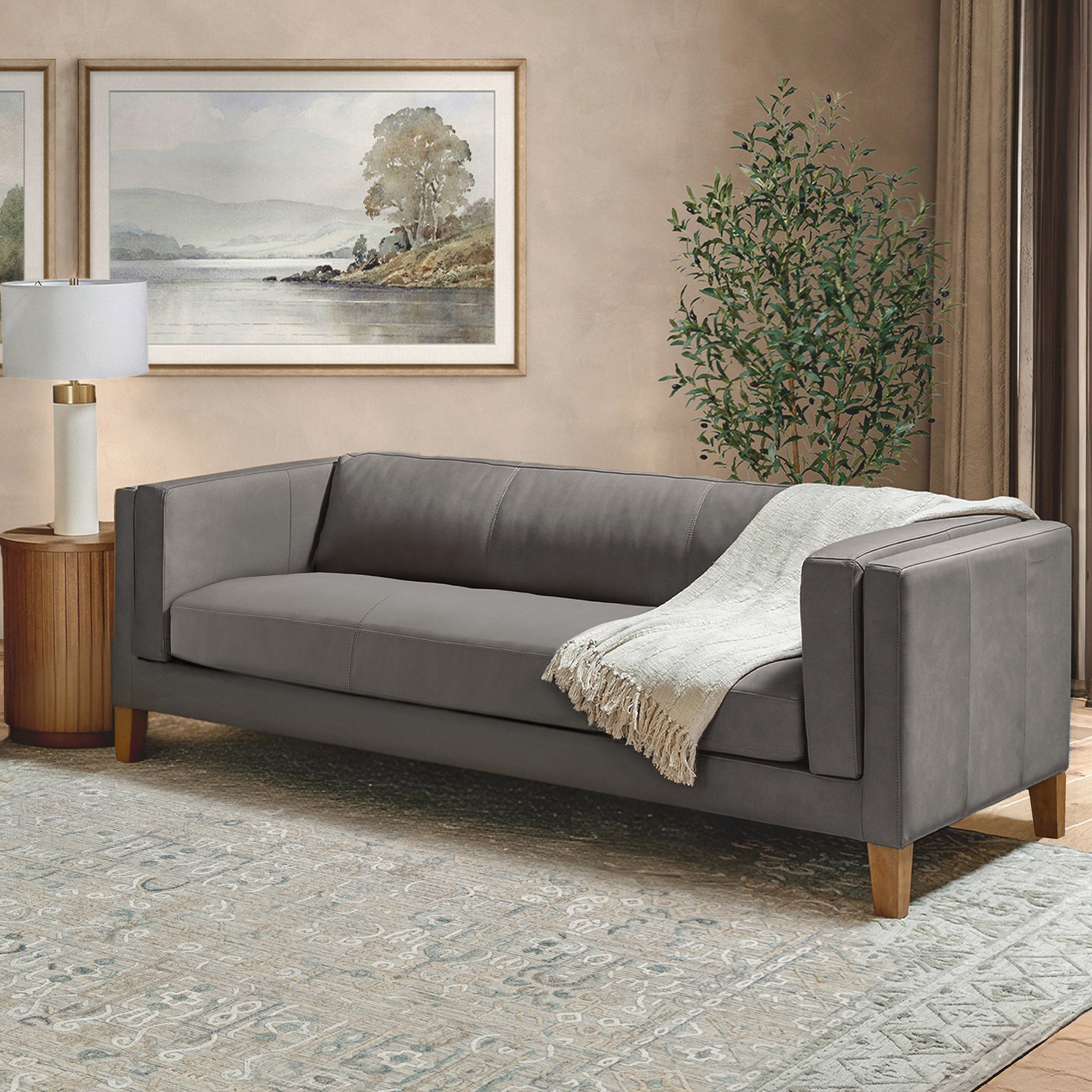 Boyd Top Grain Leather Sofa and Chair Set