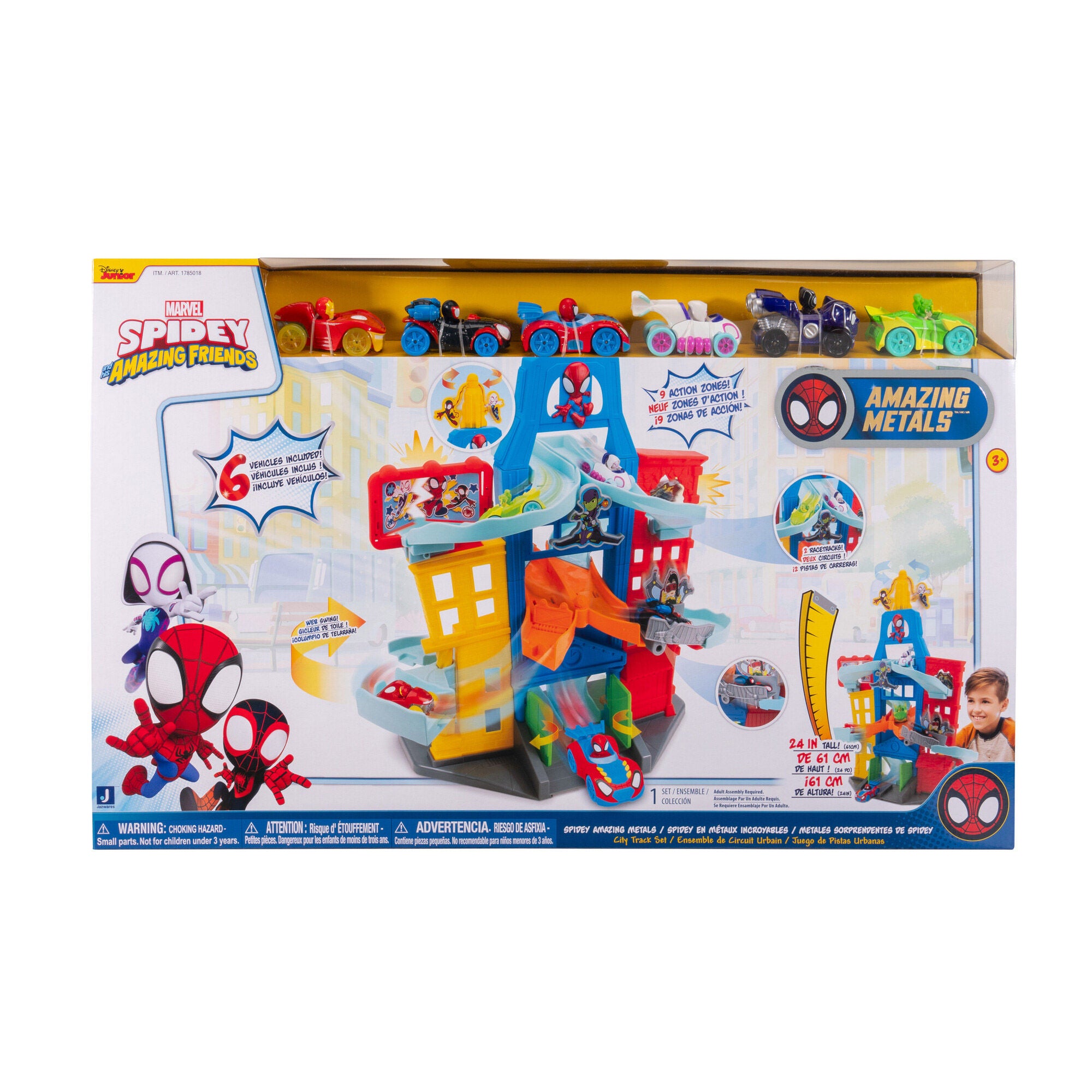 Marvel Spidey and Friends Amazing Metals City Track Set