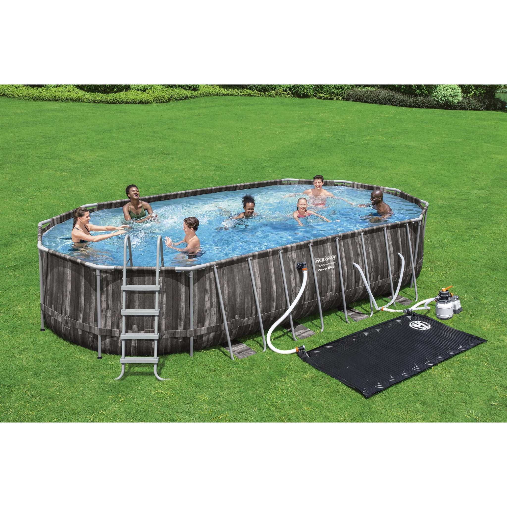 Bestway Power Steel 22’ x 12’ x 48’’ Above Ground Oval Pool Set
