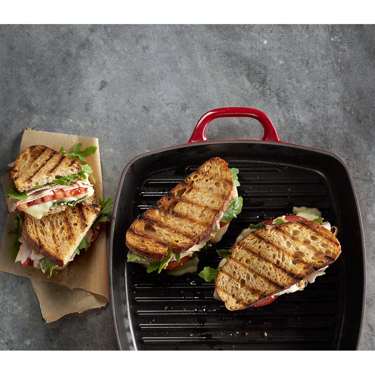 Fontignac 12-inch Square Cast Iron Grill Pan