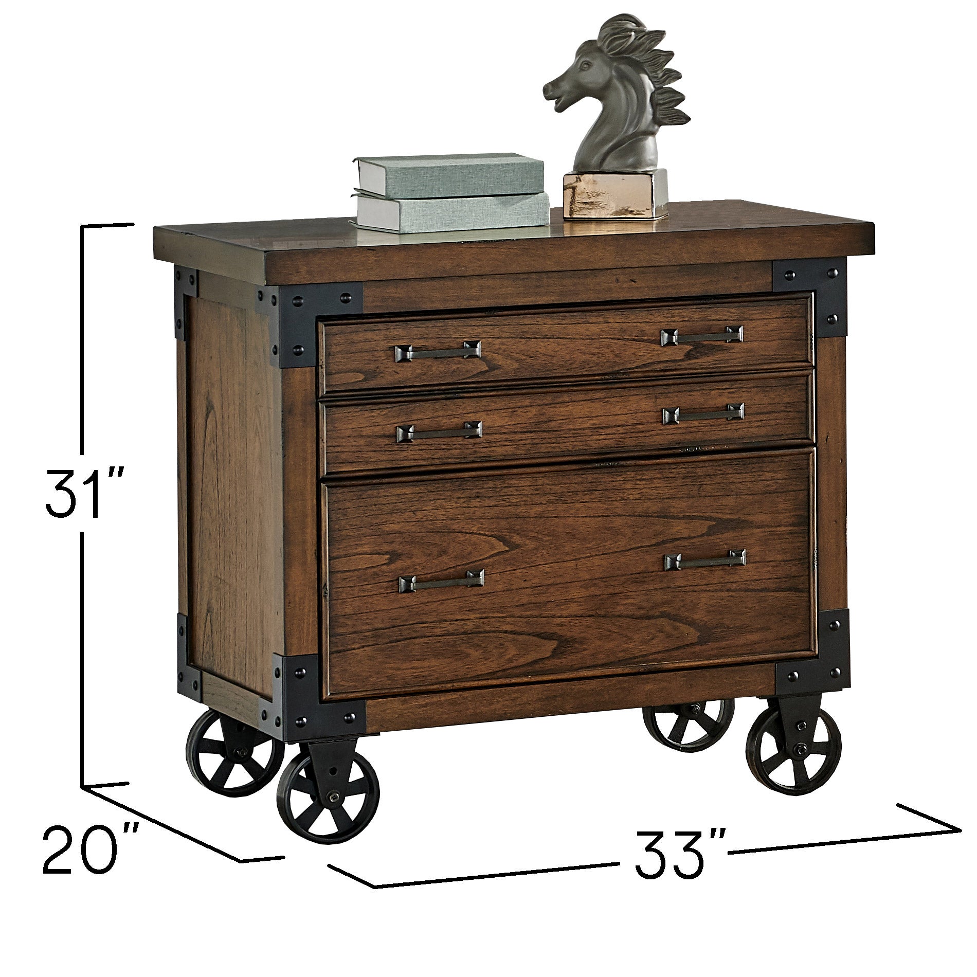 Aberdeen 3-piece Desk, Open Bookcase and File