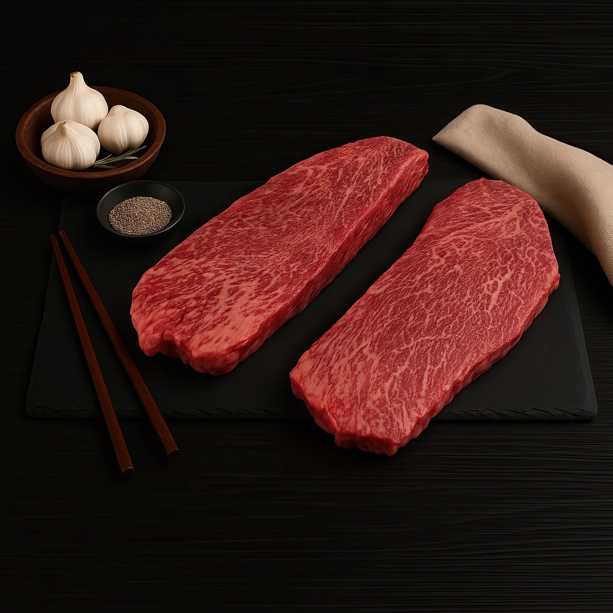 Authentic Wagyu Japanese A5 Peeled Flat Iron, 3.8 lbs