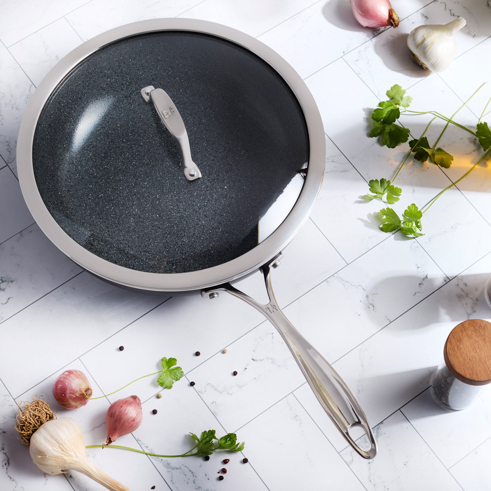 Henckels Capri Ceramic 11-inch Perfect Pan with Lid