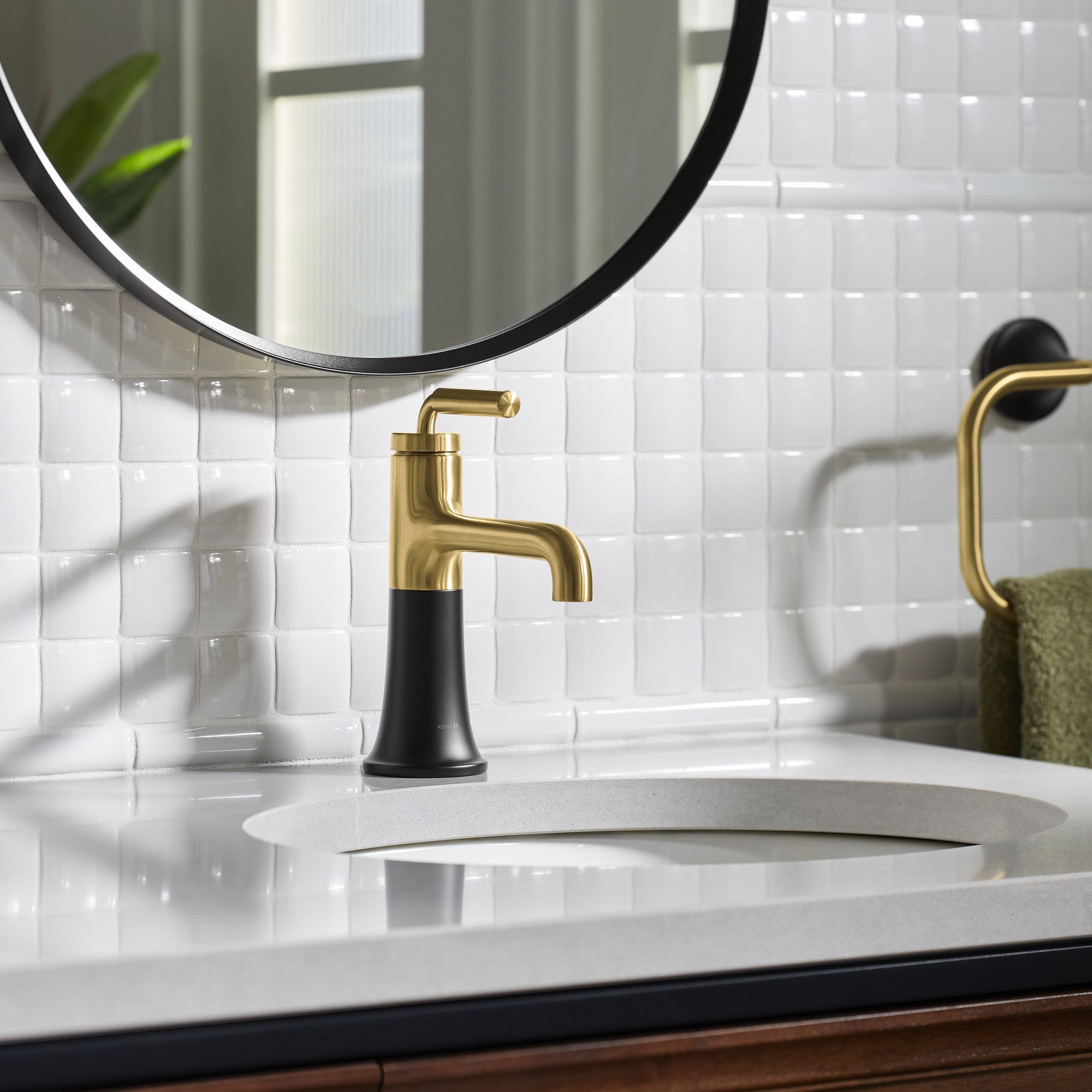 Kohler Orime 28" Round Framed Mirror