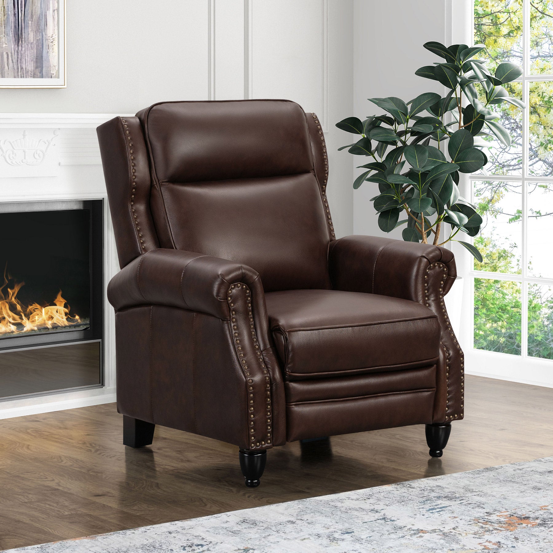 Pollenzo Leather Pushback Recliner