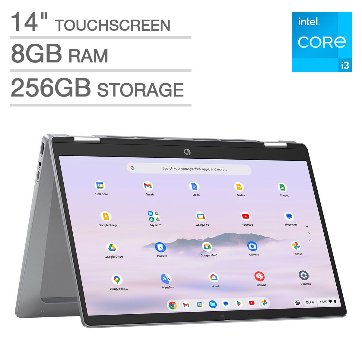 HP Chromebook Plus 14" 2-in-1 FHD Touchscreen Laptop with Google AI - Intel Core i3-N305 - 8GB Memory - 256GB UFS – Chrome OS.
