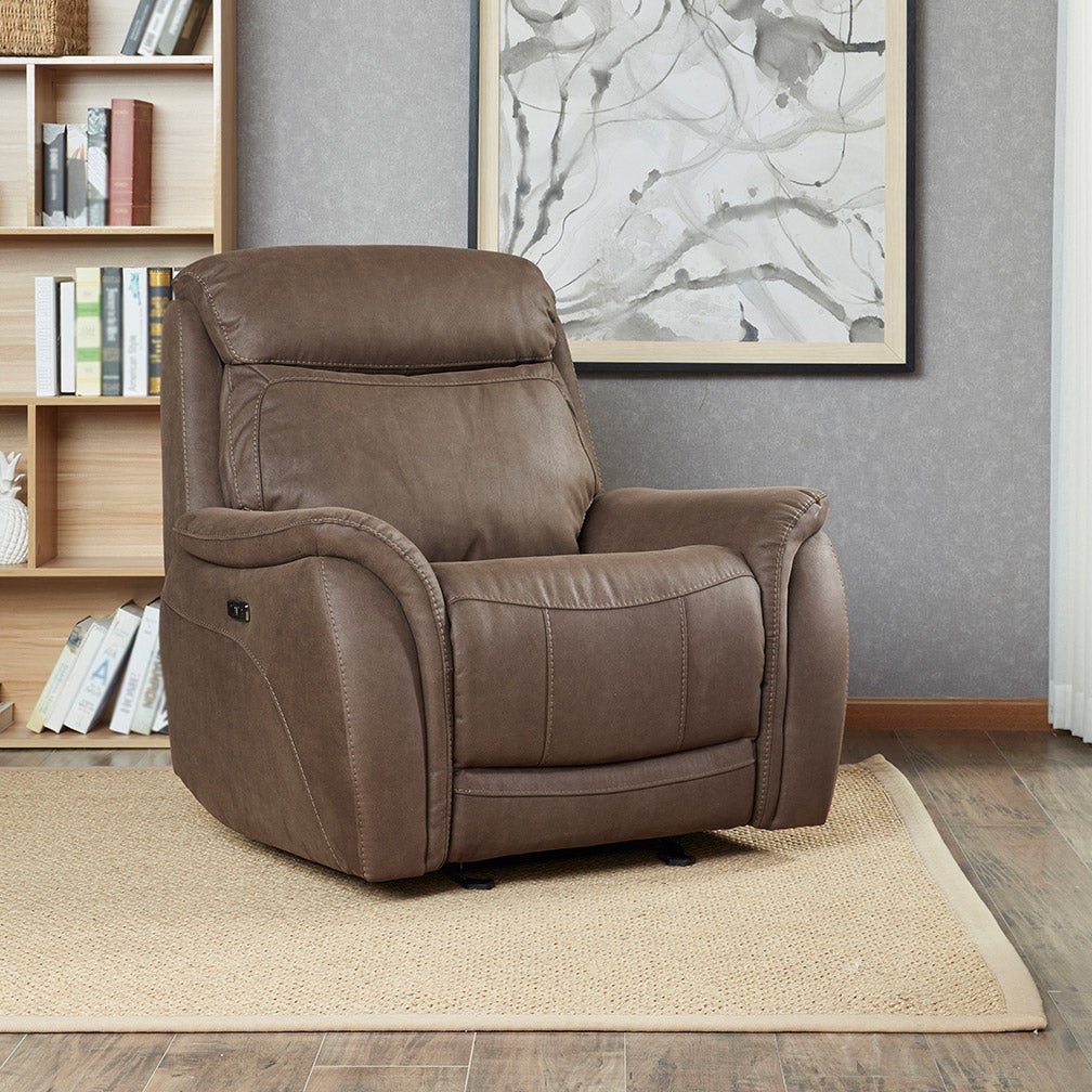 Brinnon Fabric Power Glider Recliner