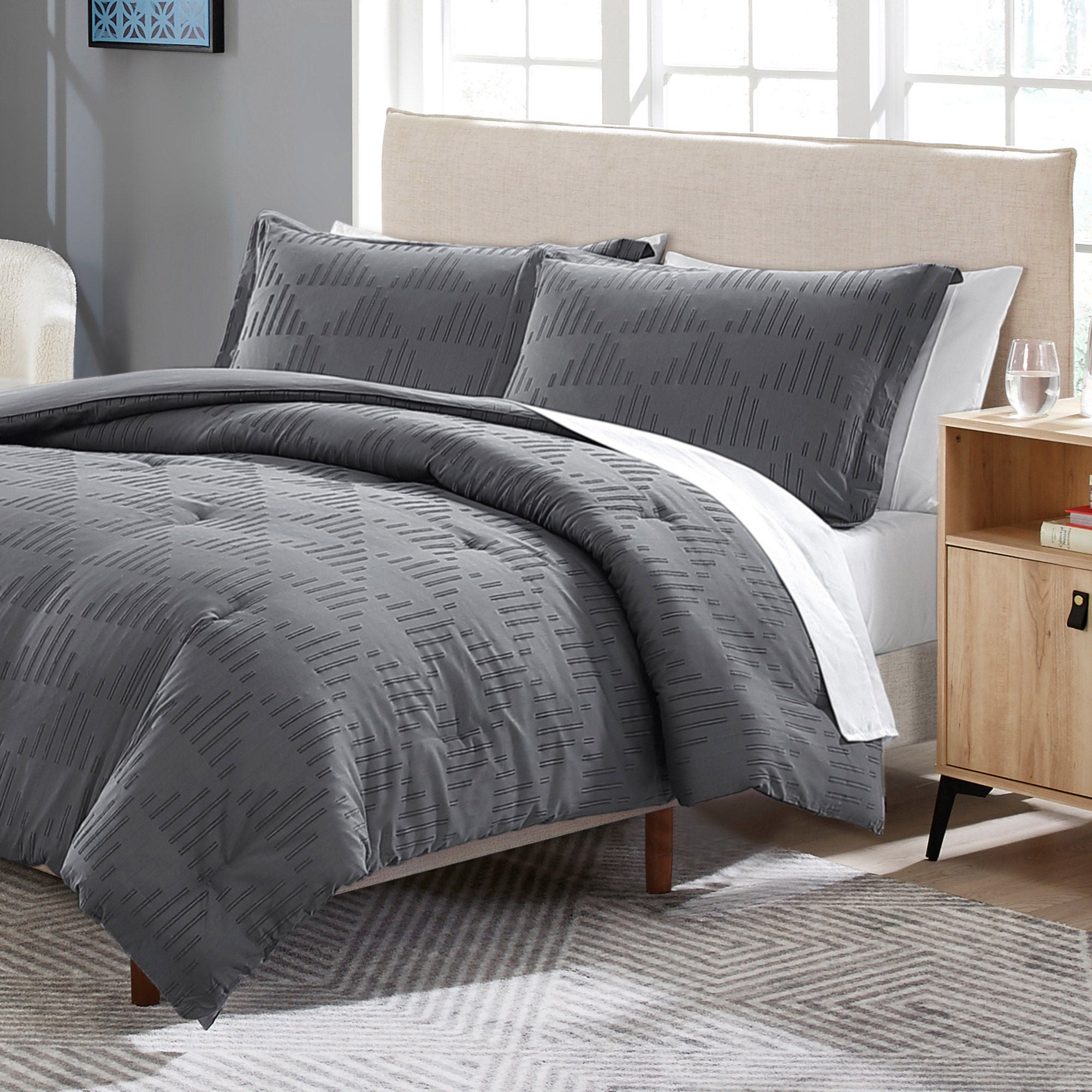 Scott Living 3-piece Cotton Jacquard Comforter Set, Bolero