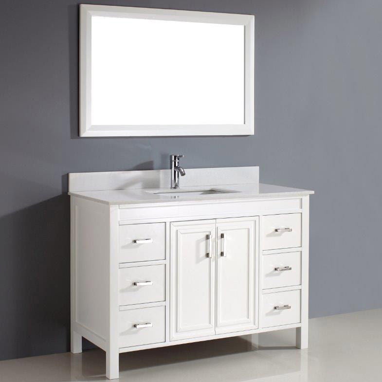 Corniche 48" White Vanity by Studio Bathe