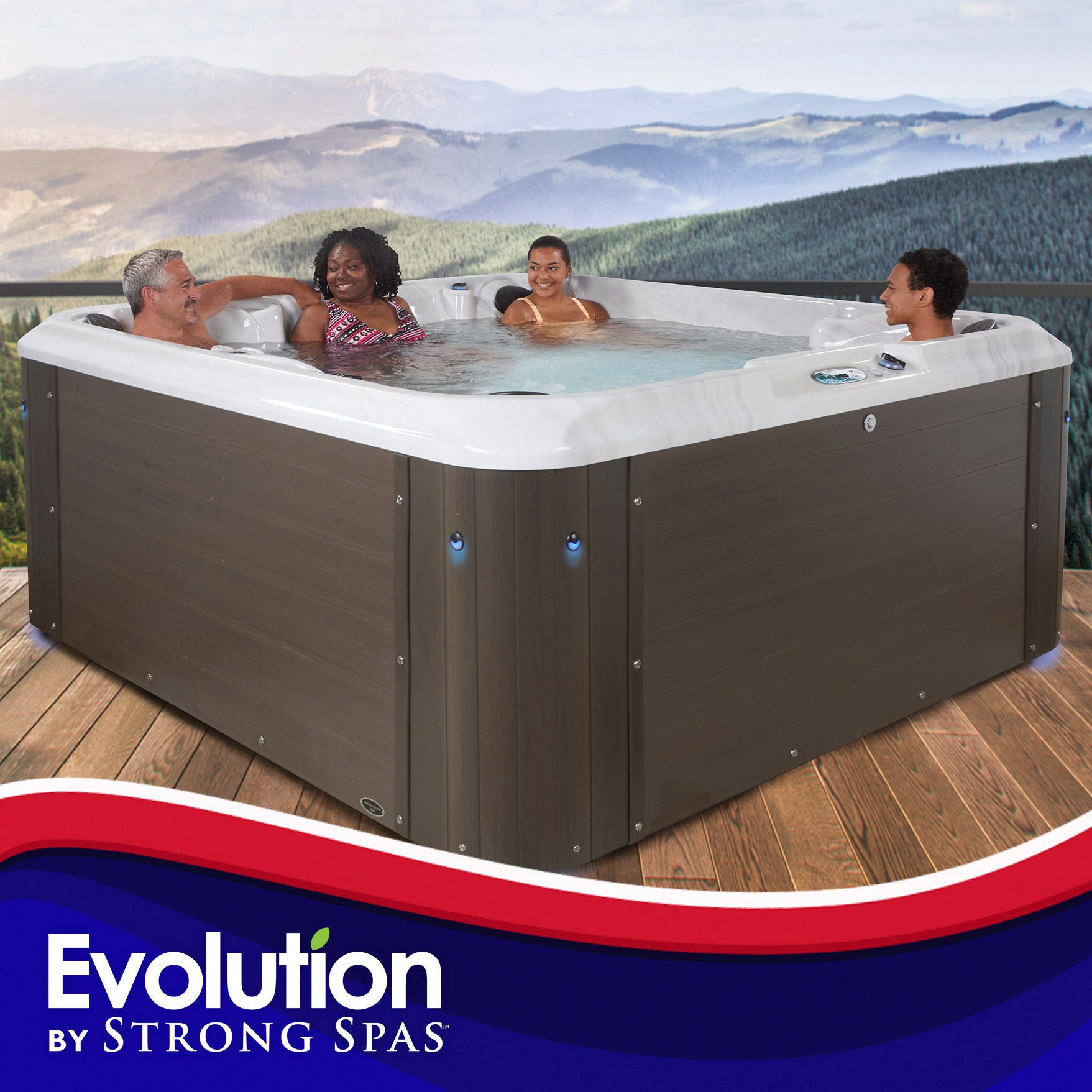 Evolution by Strong Spas Monarch 90-jet, 7-person Acrylic Spa