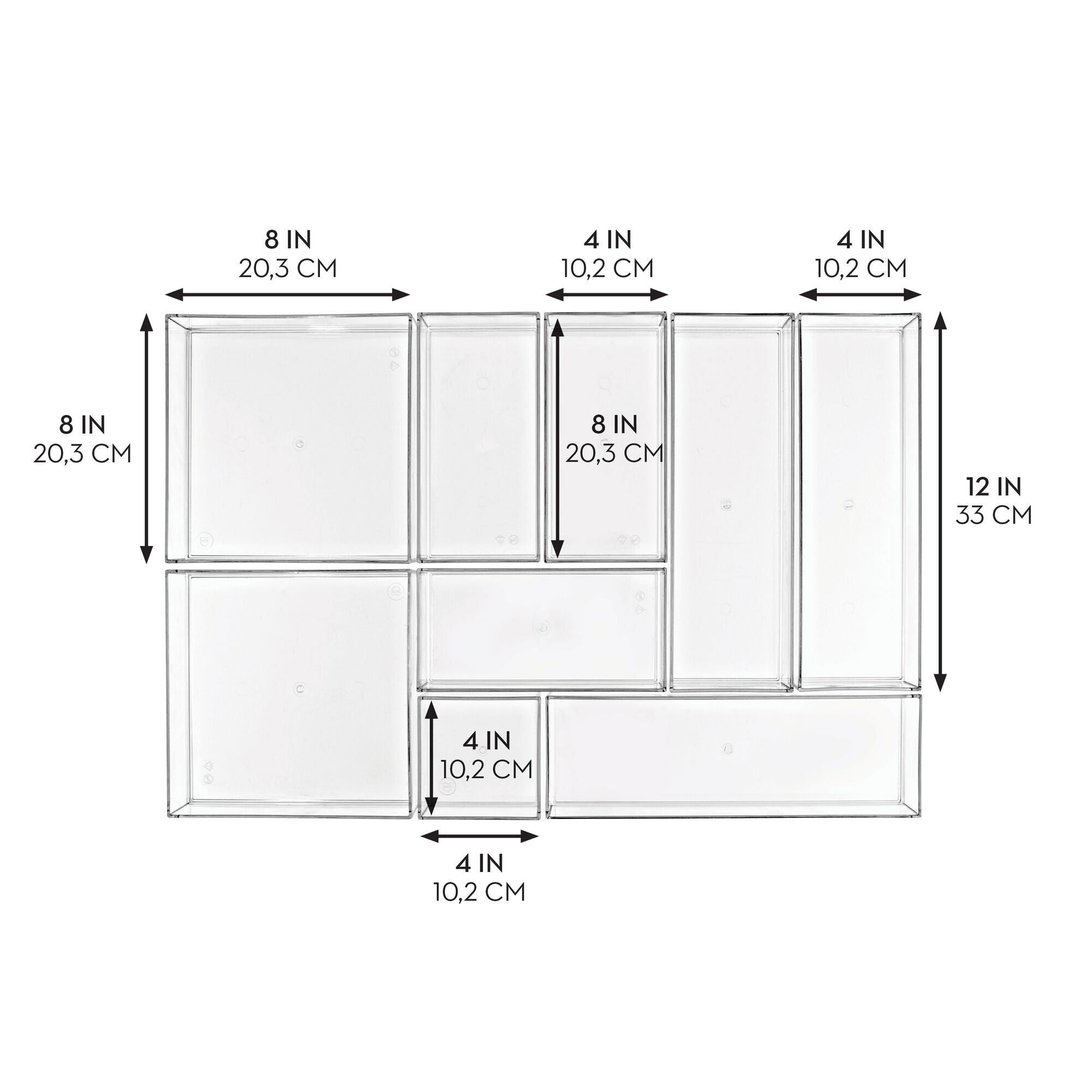 iDESIGN 9-piece Drawer Organizer Set
