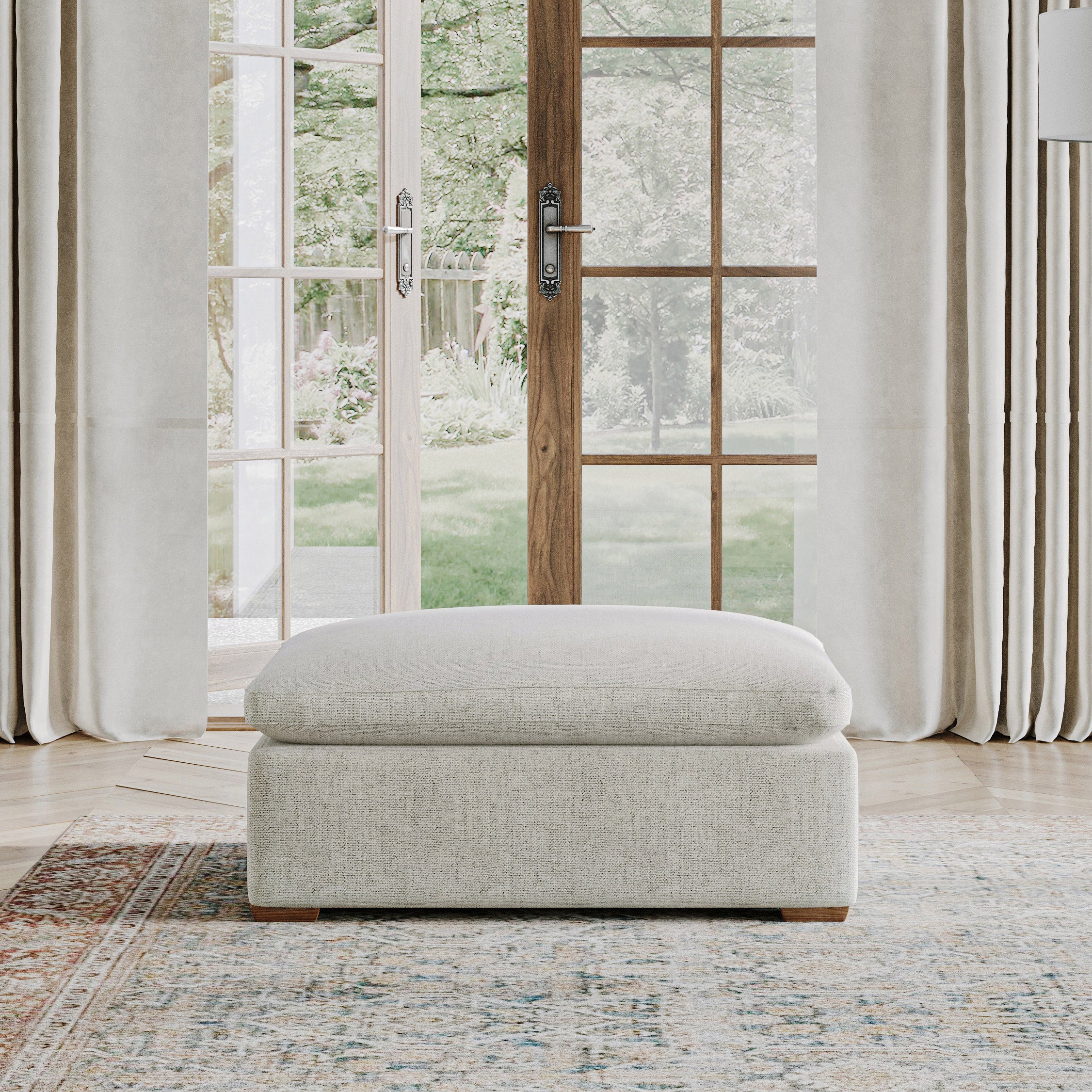 Thomasville Lowell Fabric Ottoman
