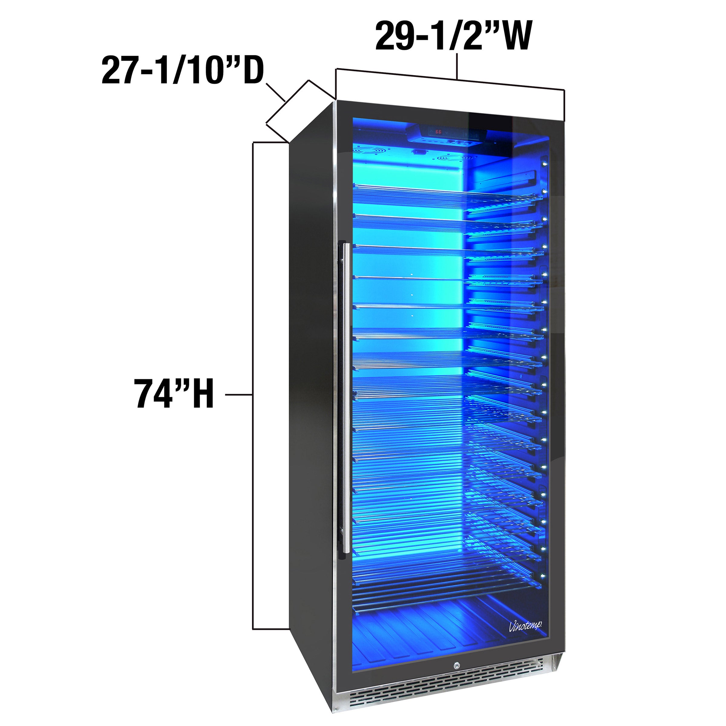 Vinotemp 188-Bottle Backlit Single-Zone Wine Cooler