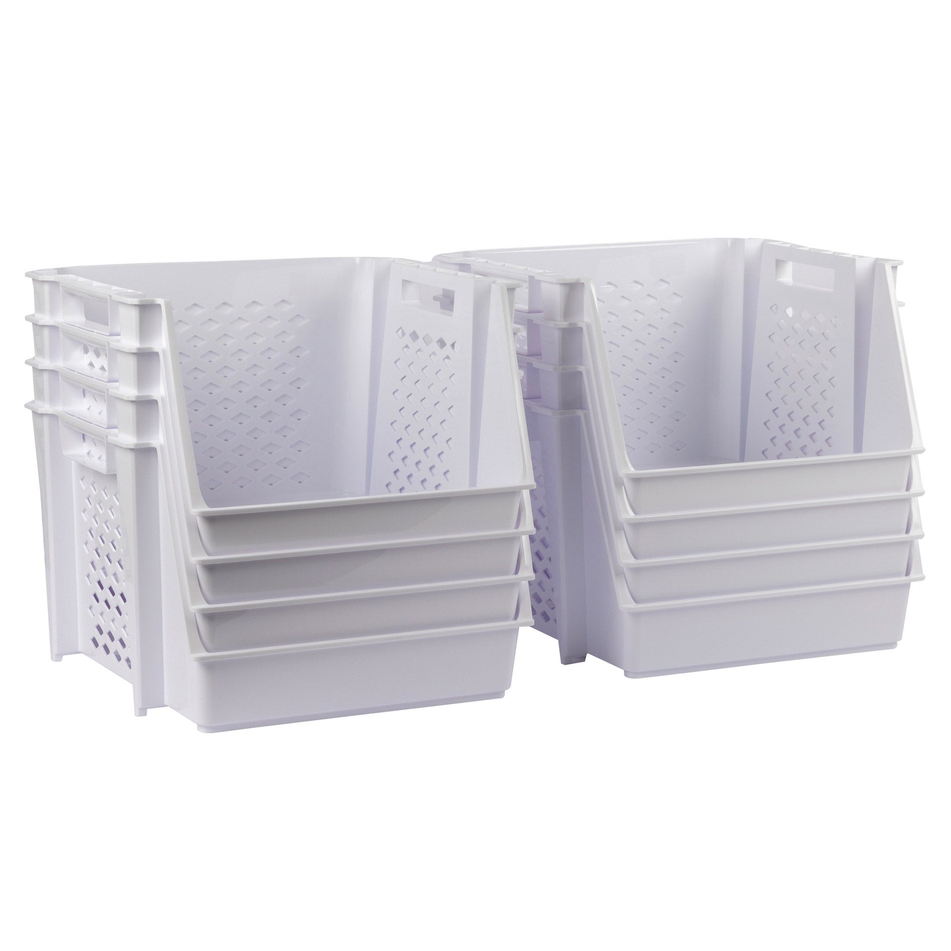 GreenMade InstaStack Stackable Storage Bins, 8-pack