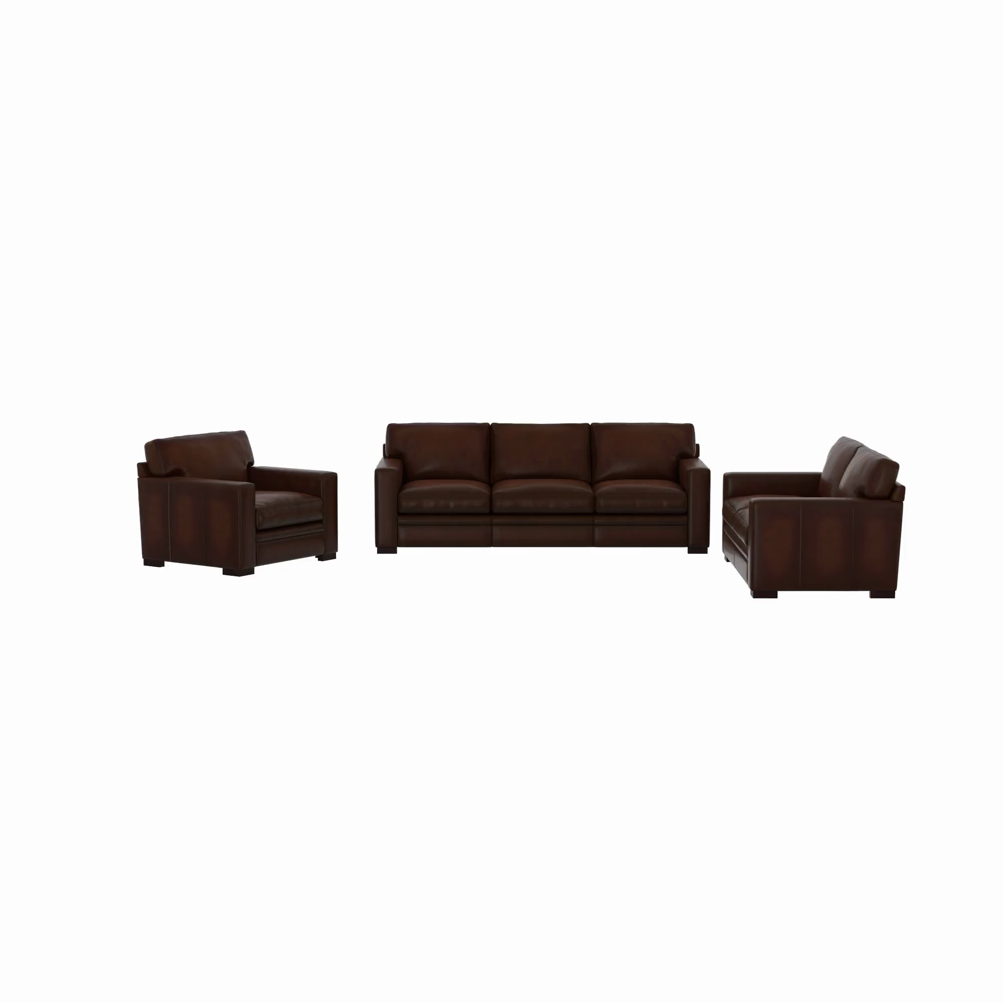 Luca 3-piece Top Grain Leather Set