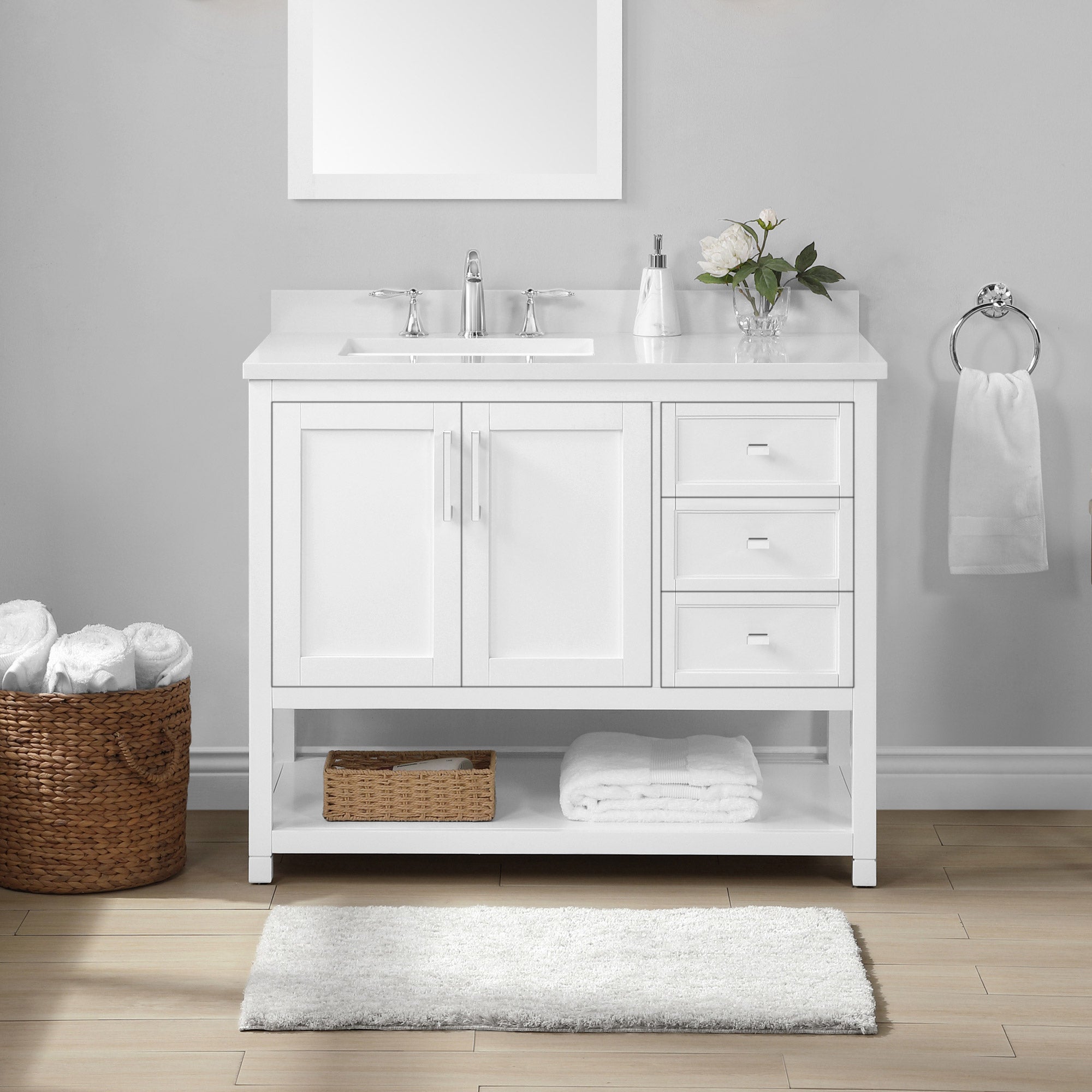Ralph 42" White Vanity