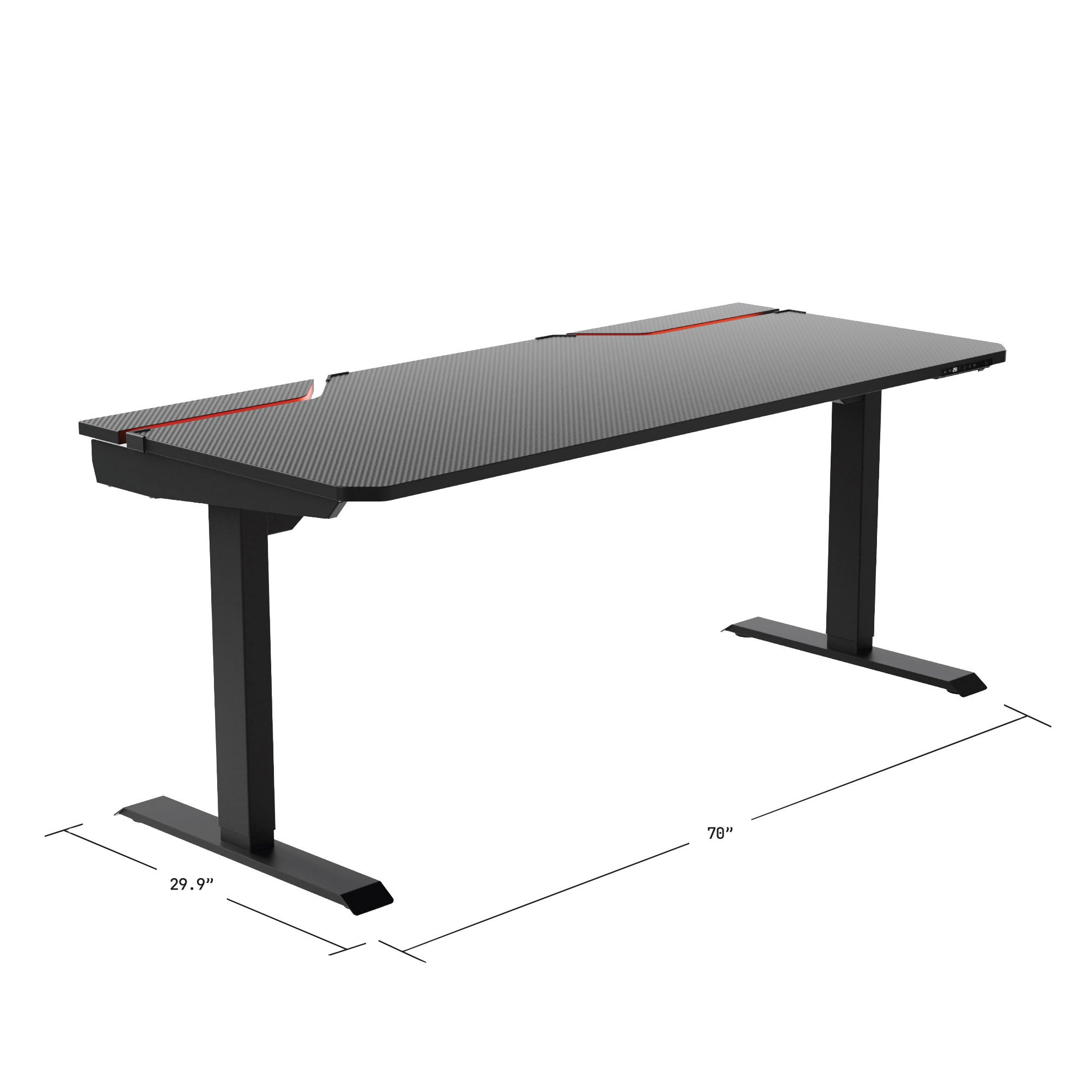 Nightphase 70” Adjustable Height Gaming Desk