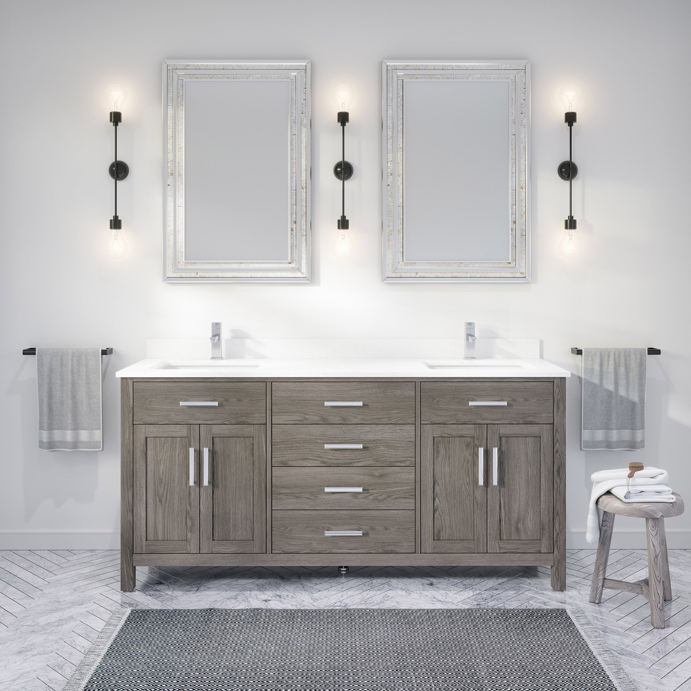 Katie Bath Vanity by Studio Bathe in Gray