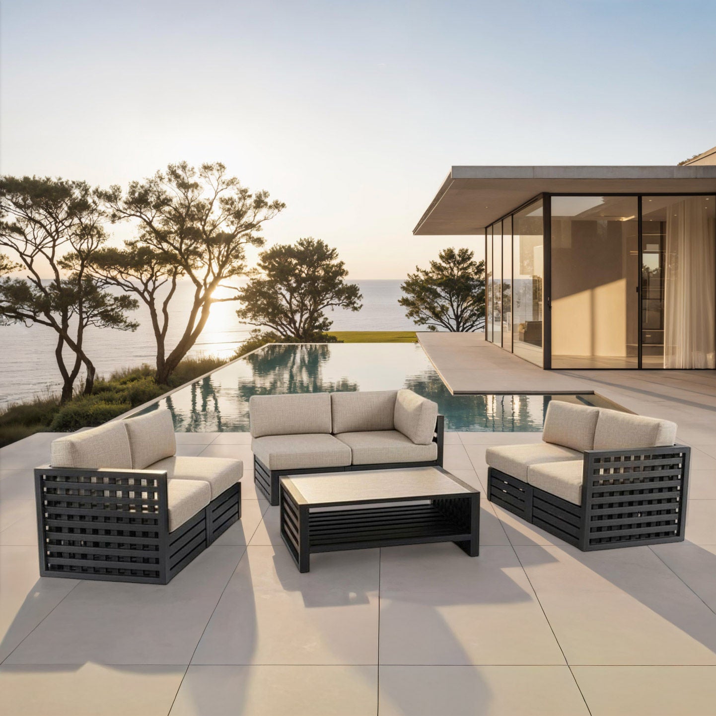 MoDe Halifax 7-piece Modular Outdoor Seating Set
