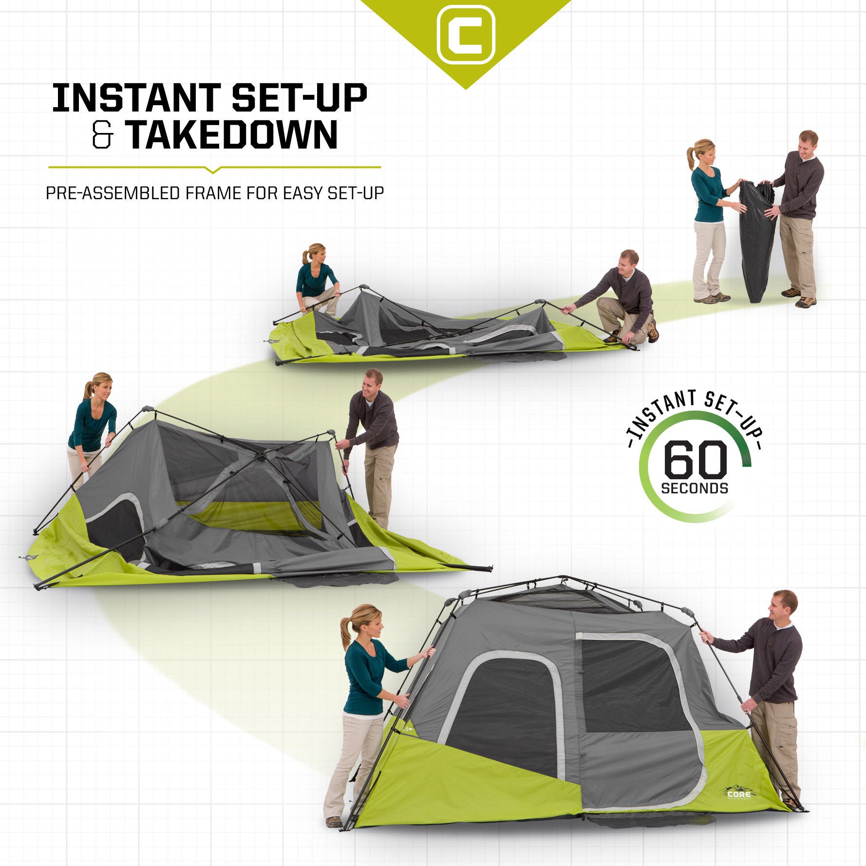 CORE 6-person Instant Cabin Tent