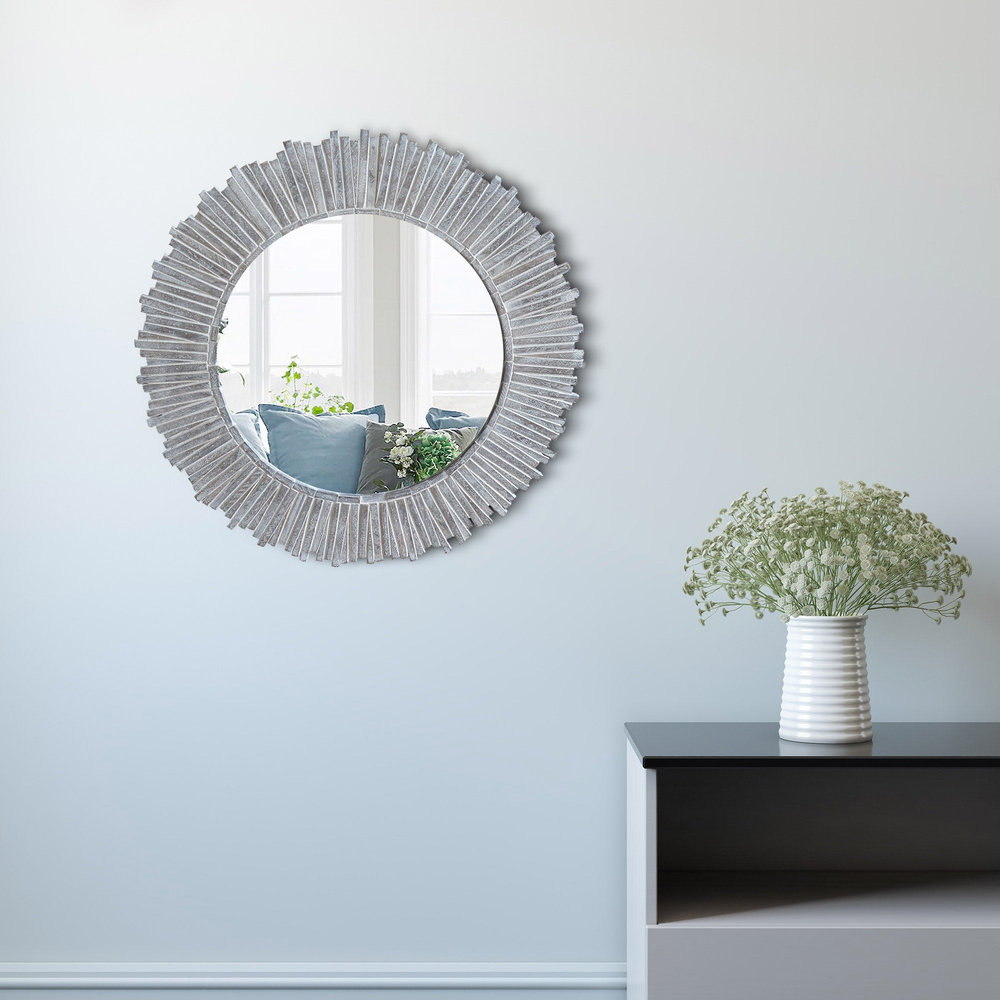 Marlon 30x30 inch Decorative Round Wall Mirror