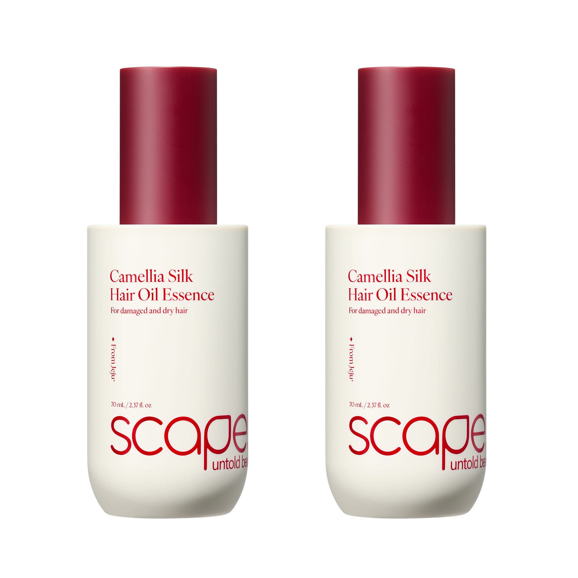 Scapes Camellia Silk Hair Oil Essence 2.37 fl oz, 2-pack