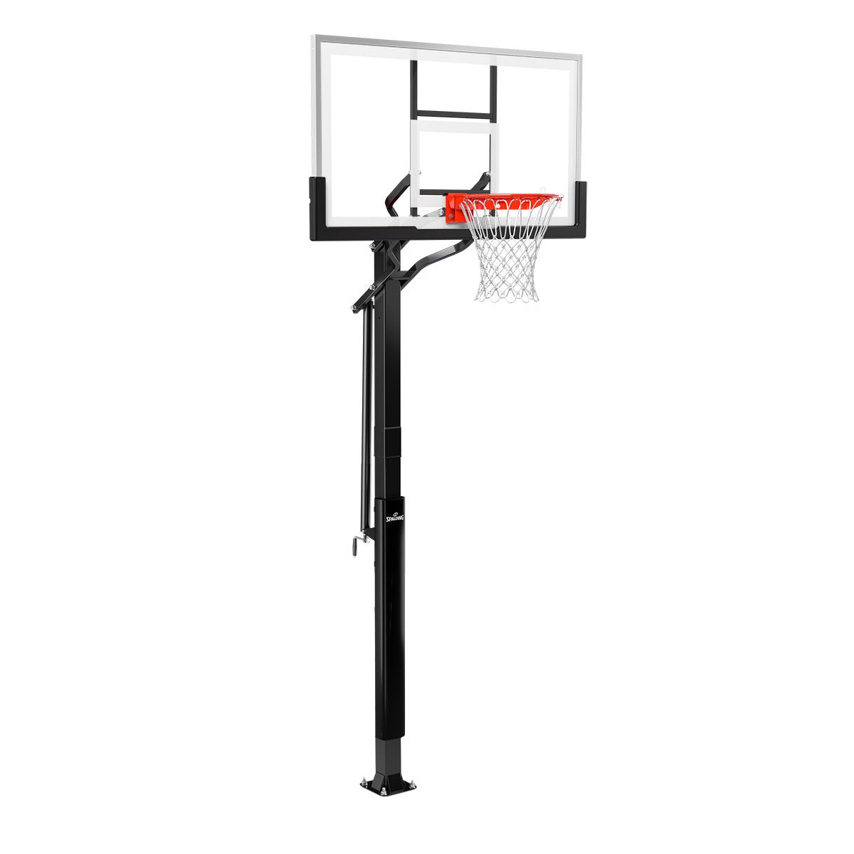 Spalding 60" Glass Screw Jack In-Ground Basketball Hoop