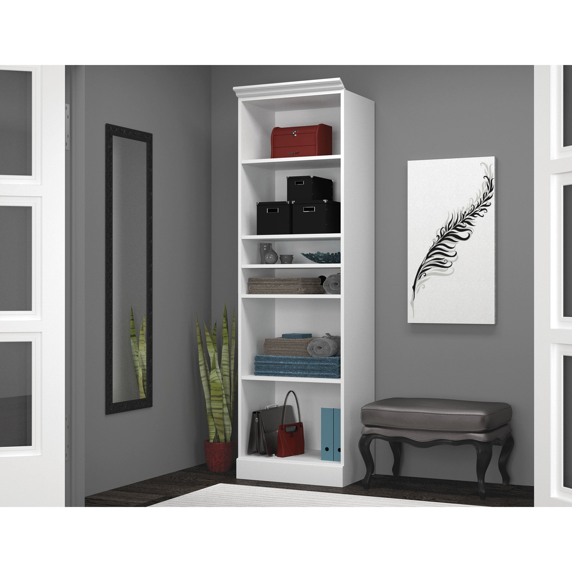 Bestar Audrea 25" Organize It Storage Unit in White
