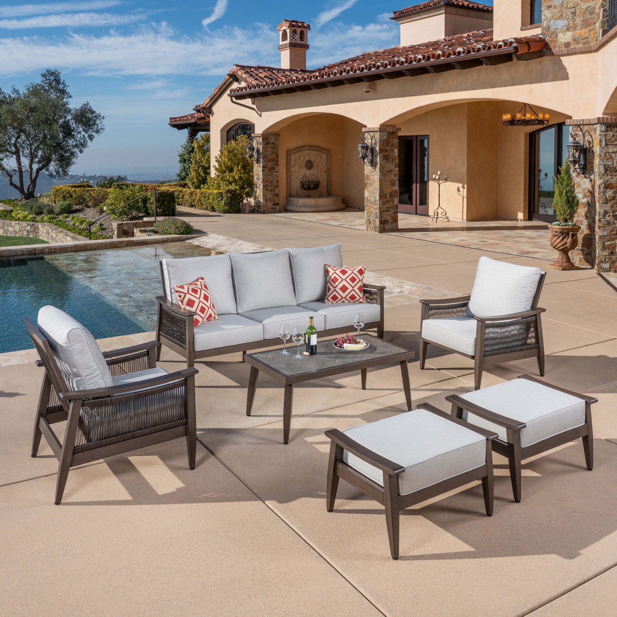 Grand Leisure Palomar 6-piece Outdoor Patio Seating Set