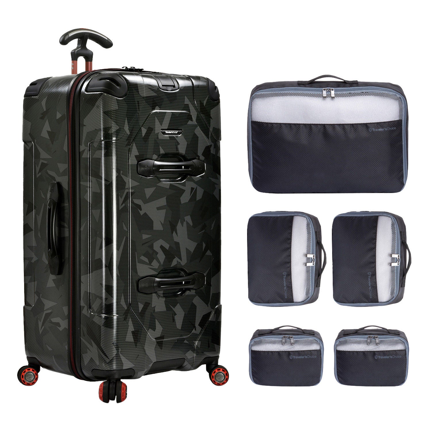 Traveler's Choice 30" MaxPorter II Hardside Check-in Trunk Spinner with 5-piece Packing Cubes