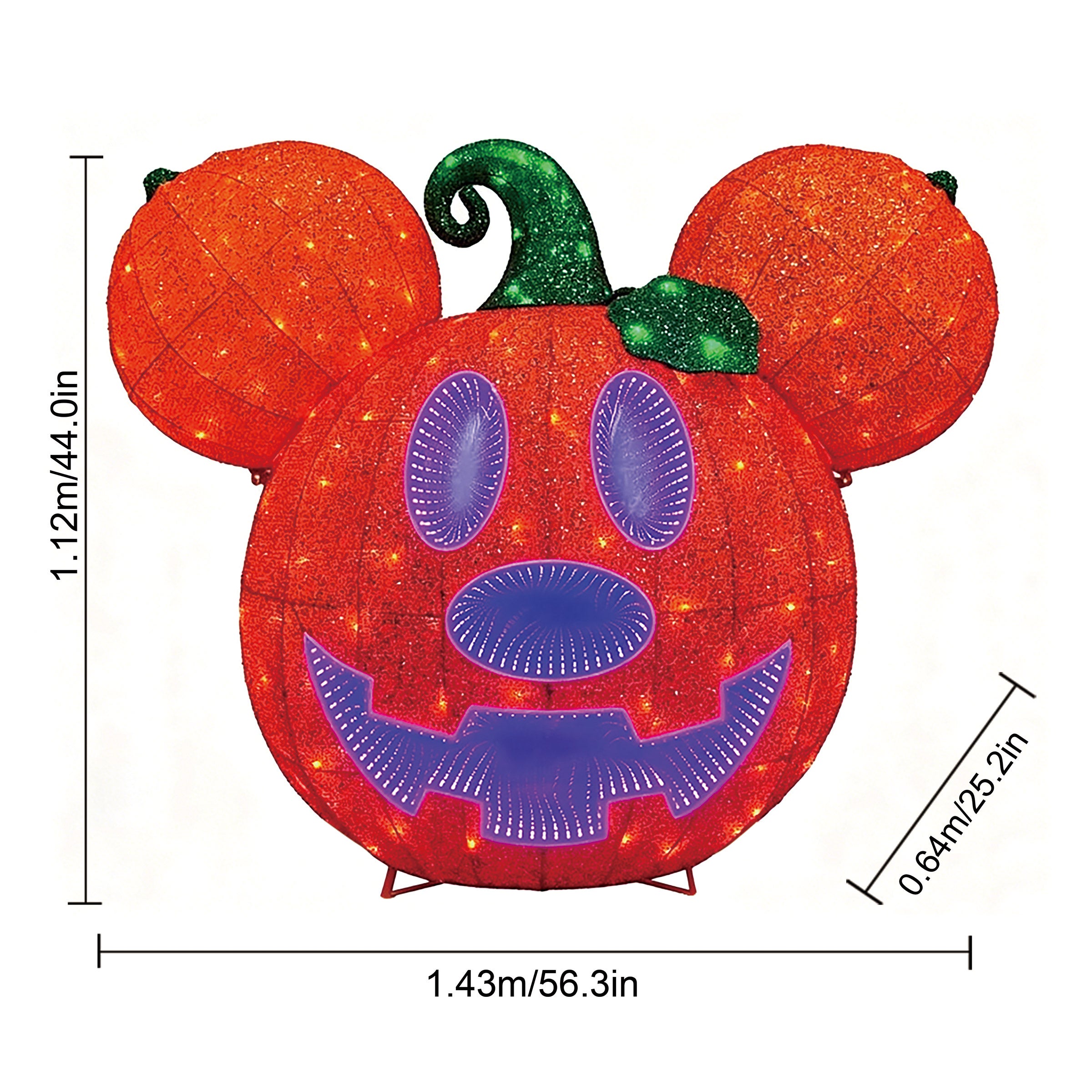 3.6' LED Mickey Pumpkin with Infinity LED Lights
